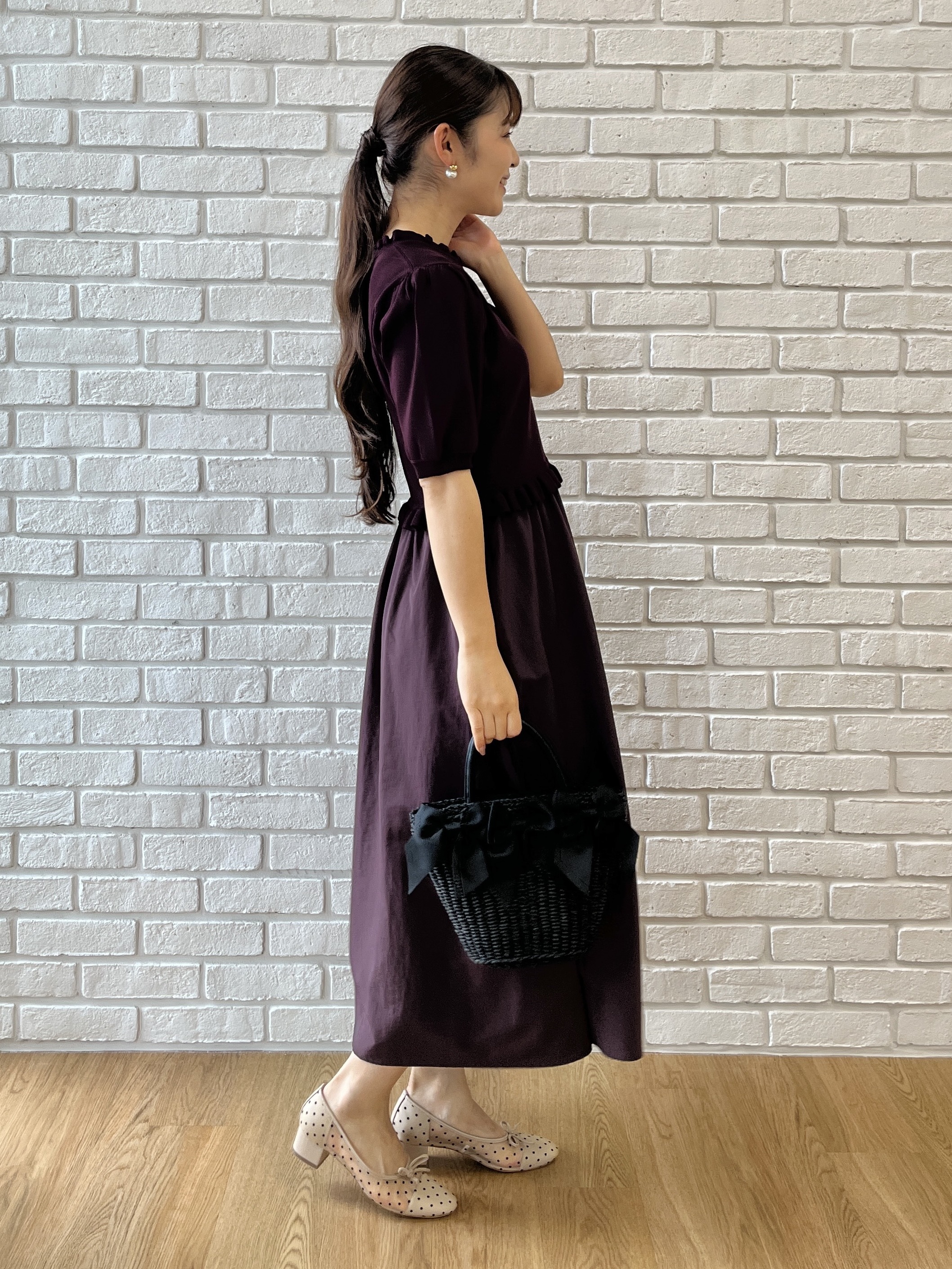 makiさんの「Couture brooch｜チュールバレエパンプス」を使ったコーディネート