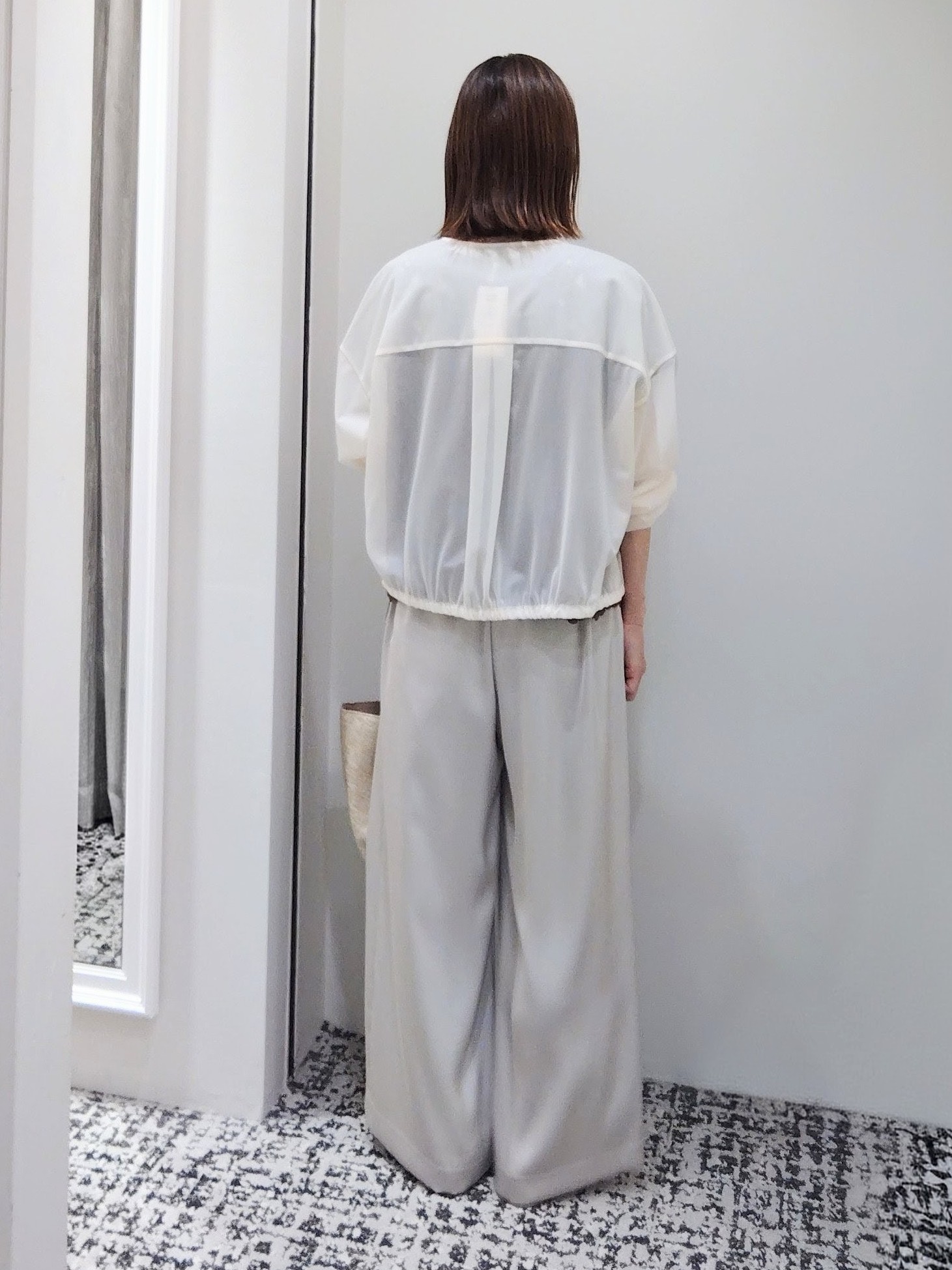 terumiさんの「UNTITLED｜【秋羽織り/ジップ】トリコットシアーブラウス」を使ったコーディネート