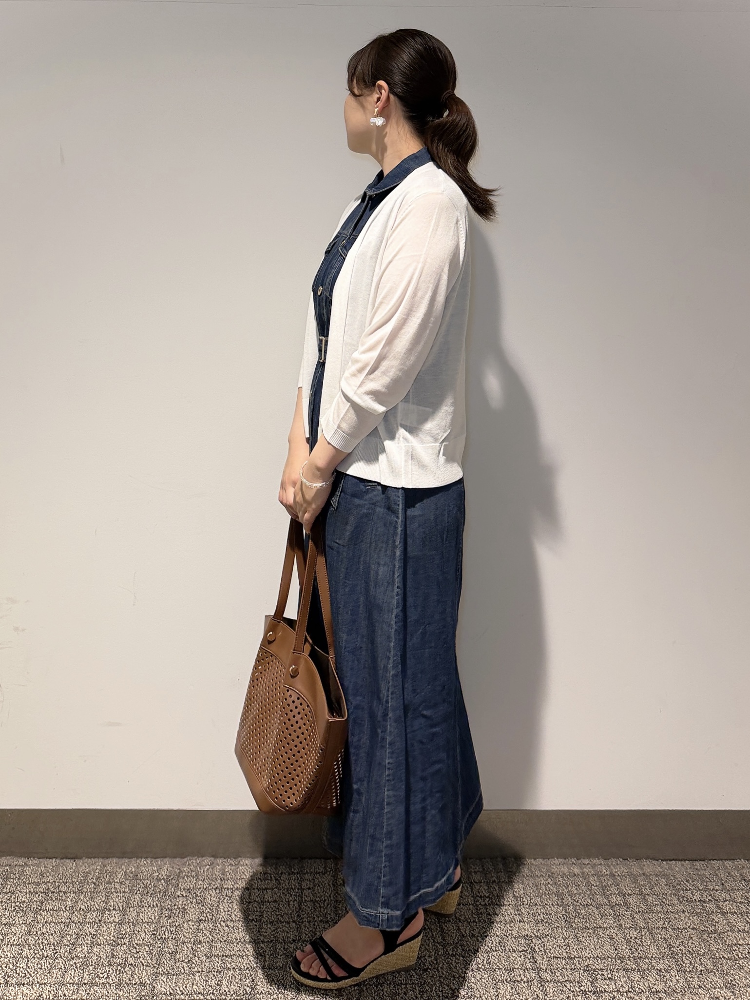 みーさんの「grove｜高評価！【UVカット】ベーシックショートカーディガン」を使ったコーディネート