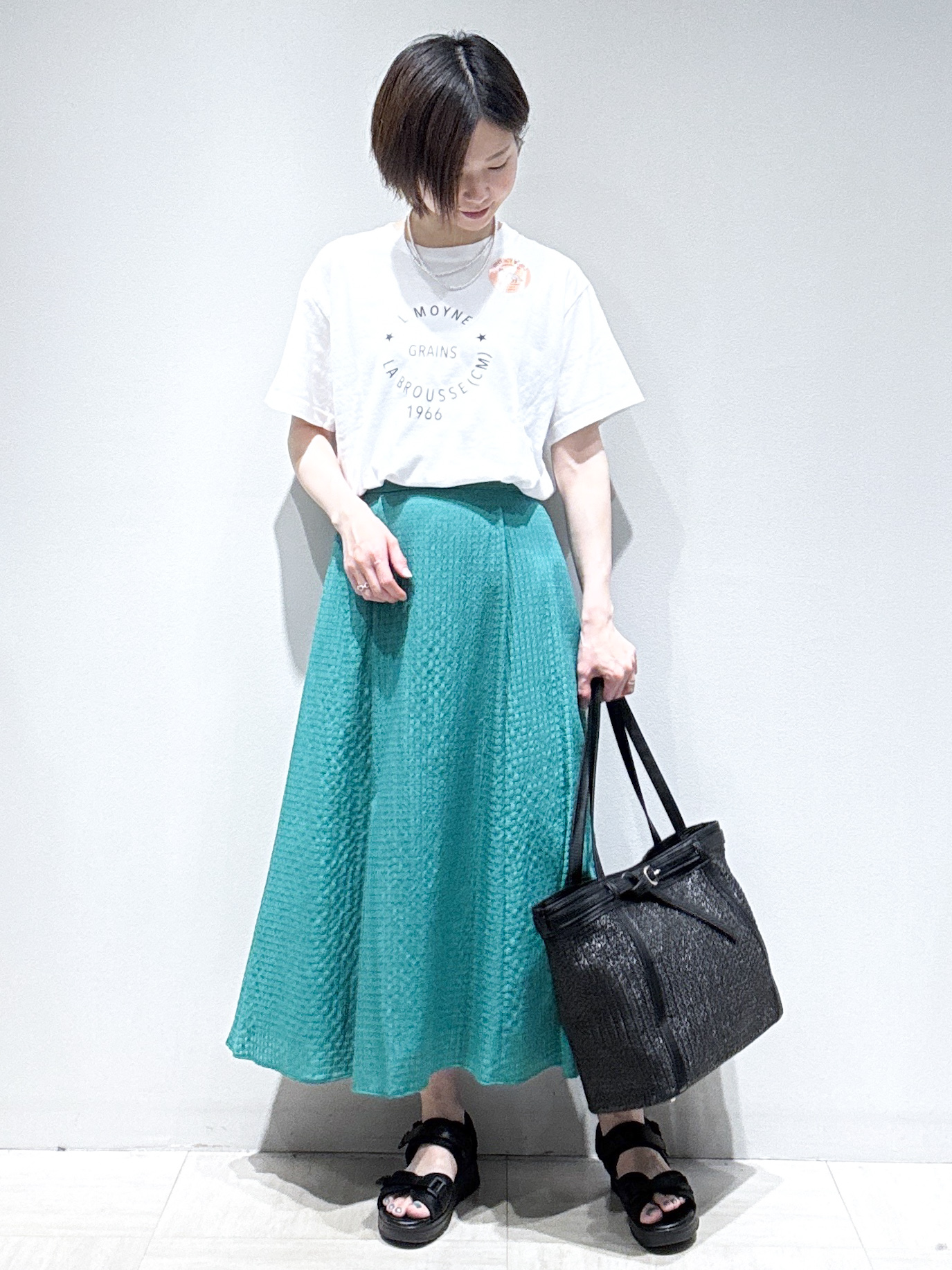 まちこさんの「Reflect｜【REGENCY WORKS／Reflect別注カラーあり】サークルモチーフTシャツ」を使ったコーディネート