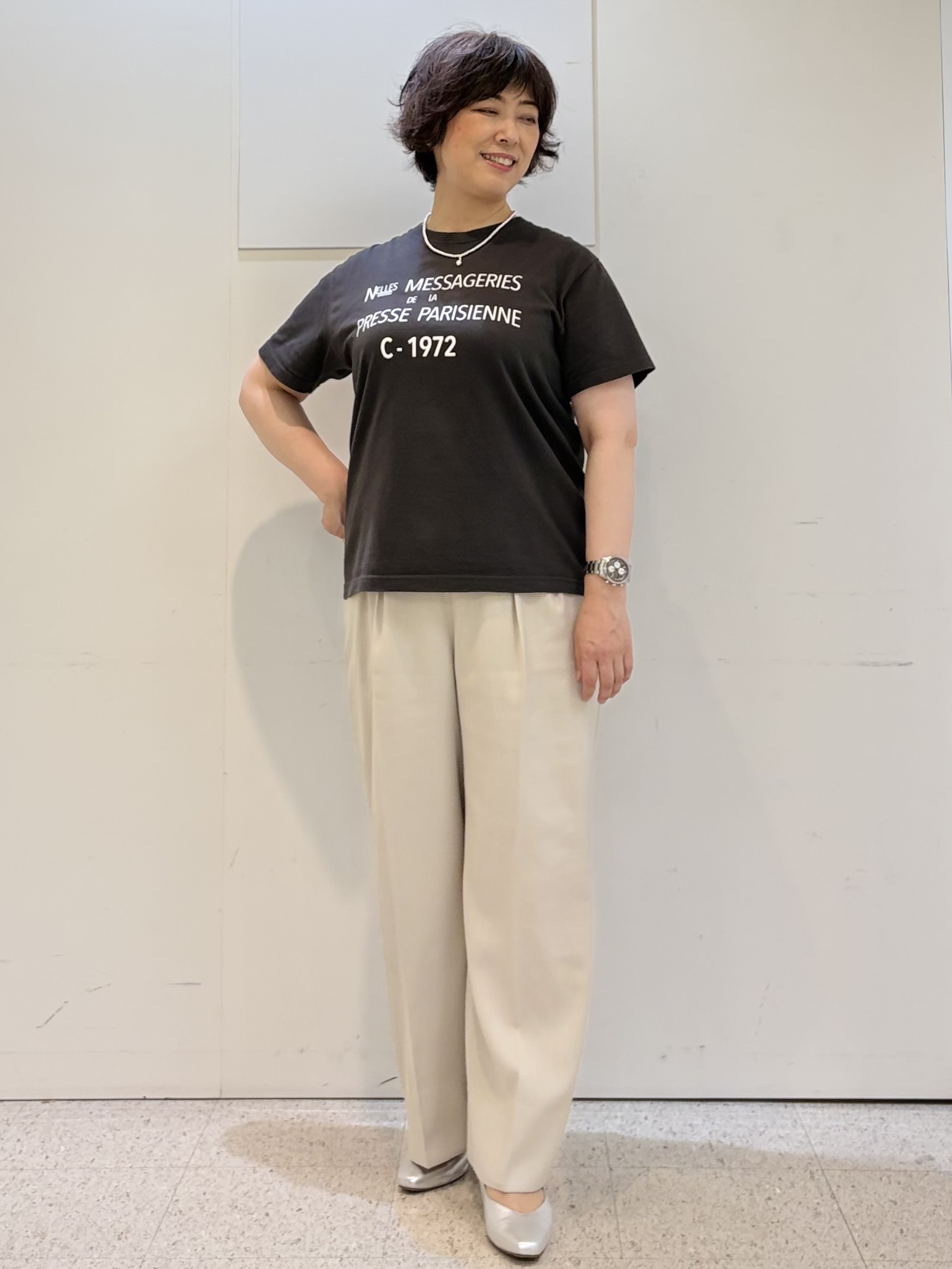 ヤスコさんの「Reflect｜【SS-4Lサイズ／接触冷感／シワになりにくい】リラクシーテーラードジャケット」を使ったコーディネート