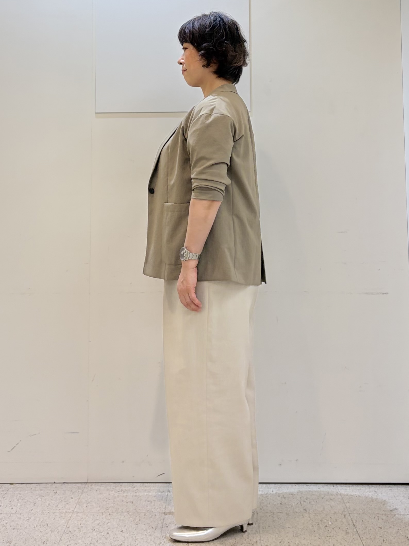 ヤスコさんの「Reflect｜【SS-4Lサイズ／接触冷感／シワになりにくい】リラクシーテーラードジャケット」を使ったコーディネート