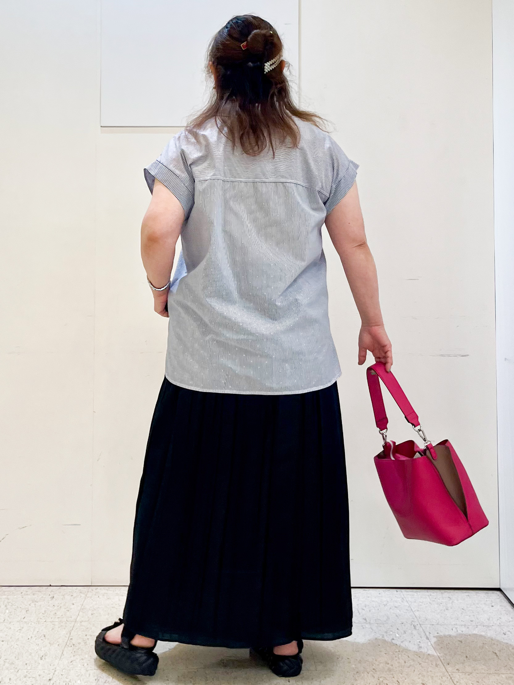kimmyさんの「Reflect｜【接触冷感】フレンチスリーブシャツブラウス」を使ったコーディネート