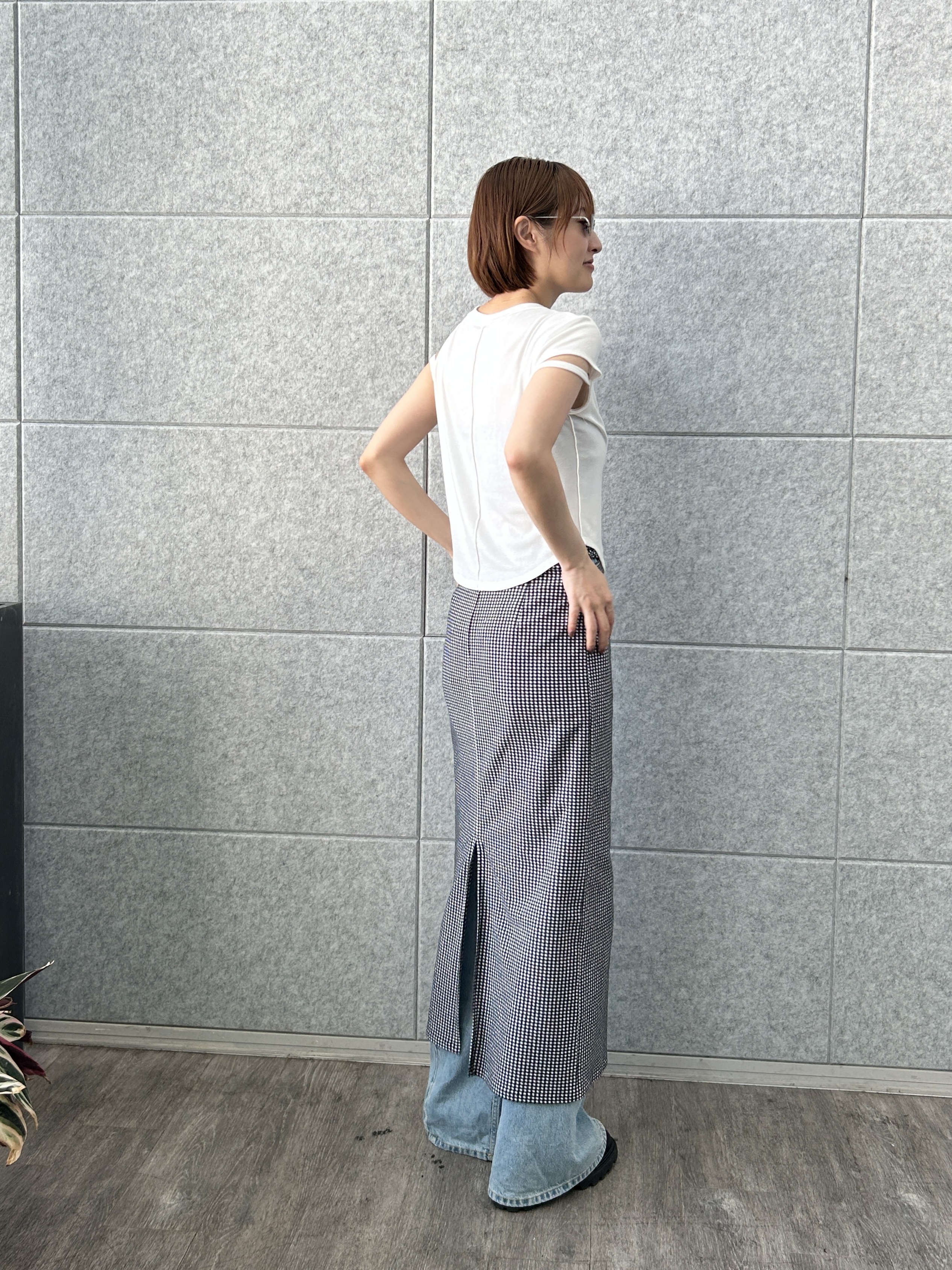 harunaさんの「CODE A｜compact edge tee」を使ったコーディネート