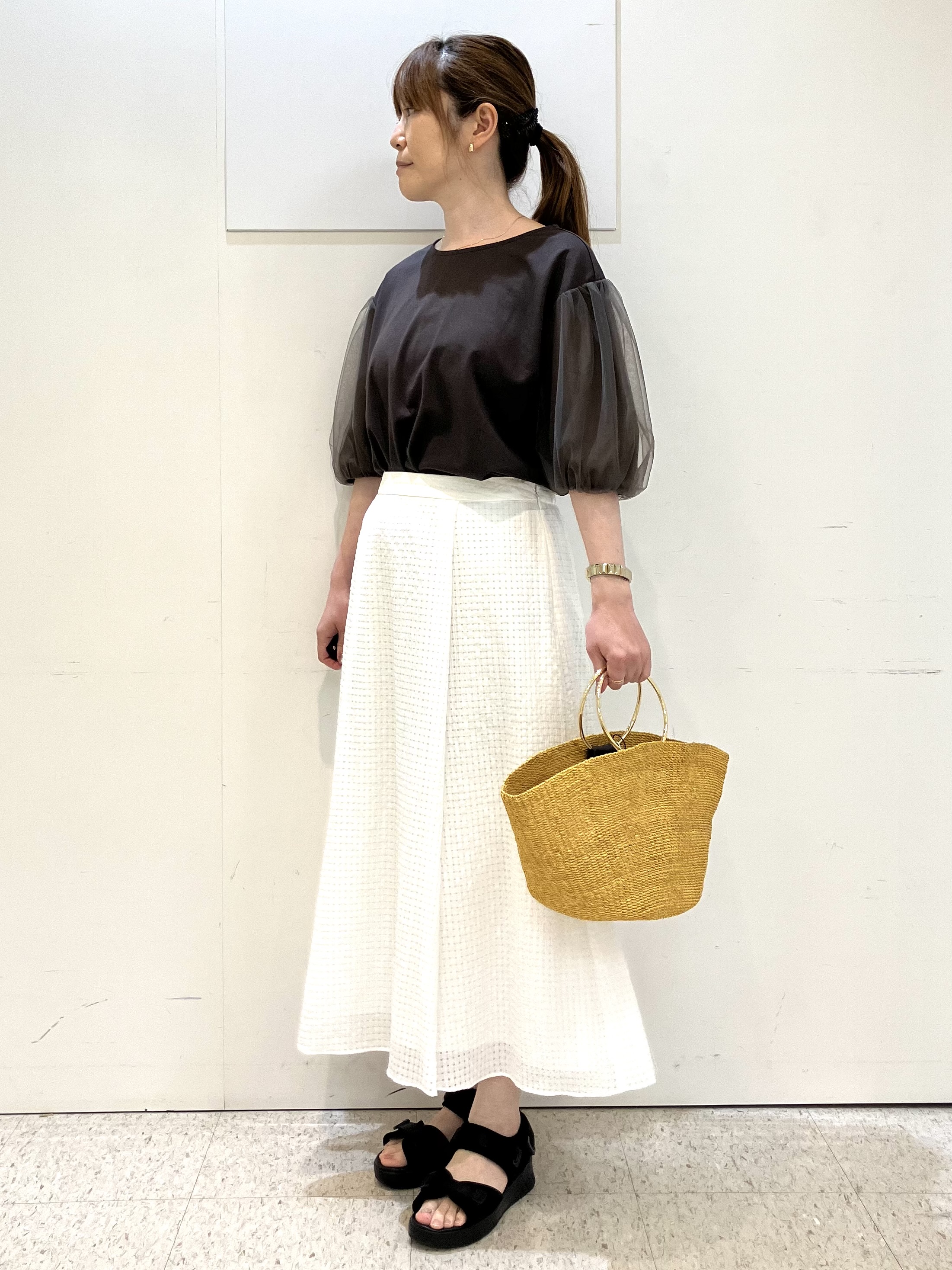 kozuさんの「Reflect｜【UVカット／接触冷感／吸水速乾】チュールスリーブプルオーバー」を使ったコーディネート