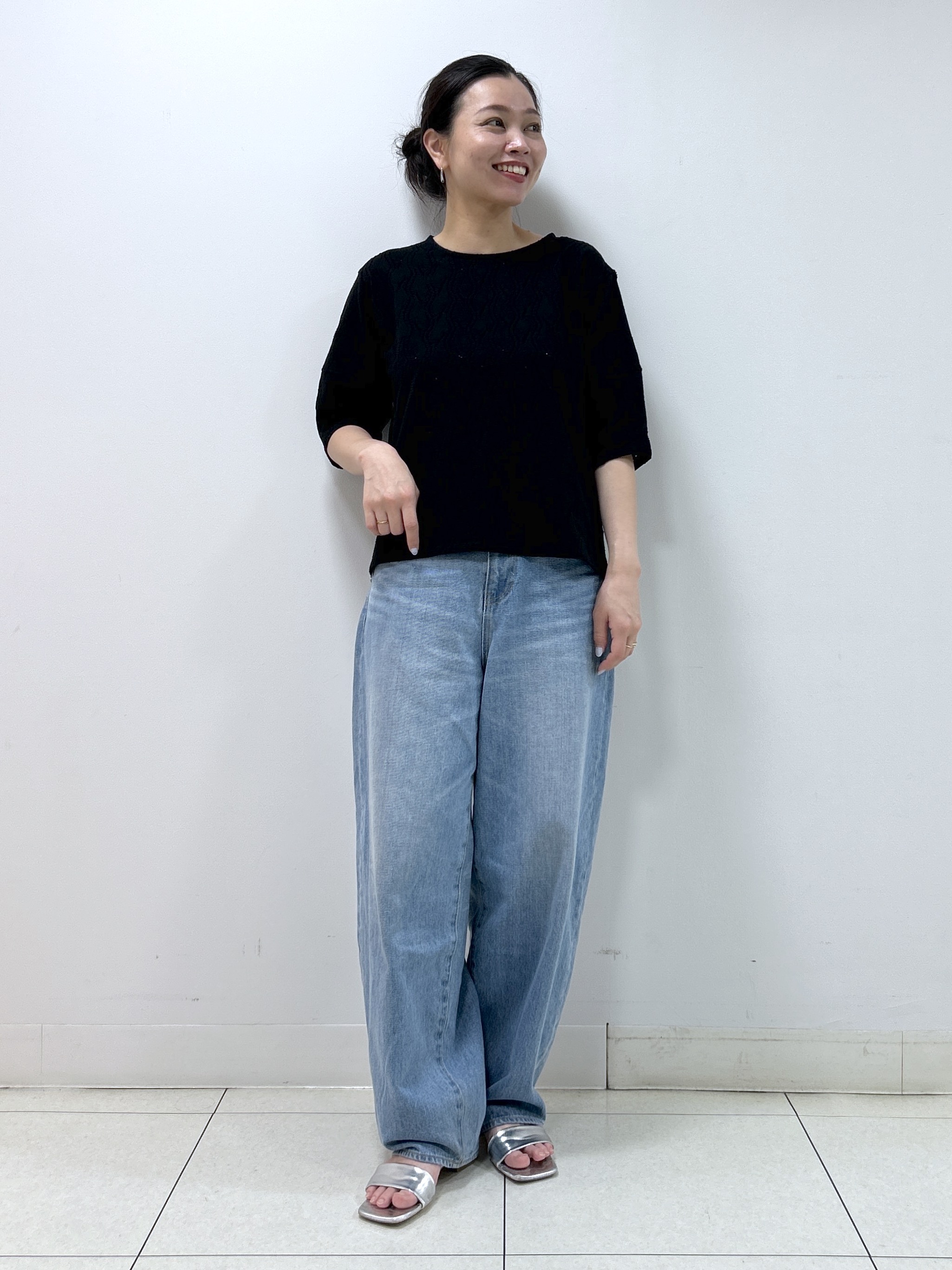 Kaiさんの「Dessin｜【マシンウォッシャブル】5分袖レースカットソー」を使ったコーディネート