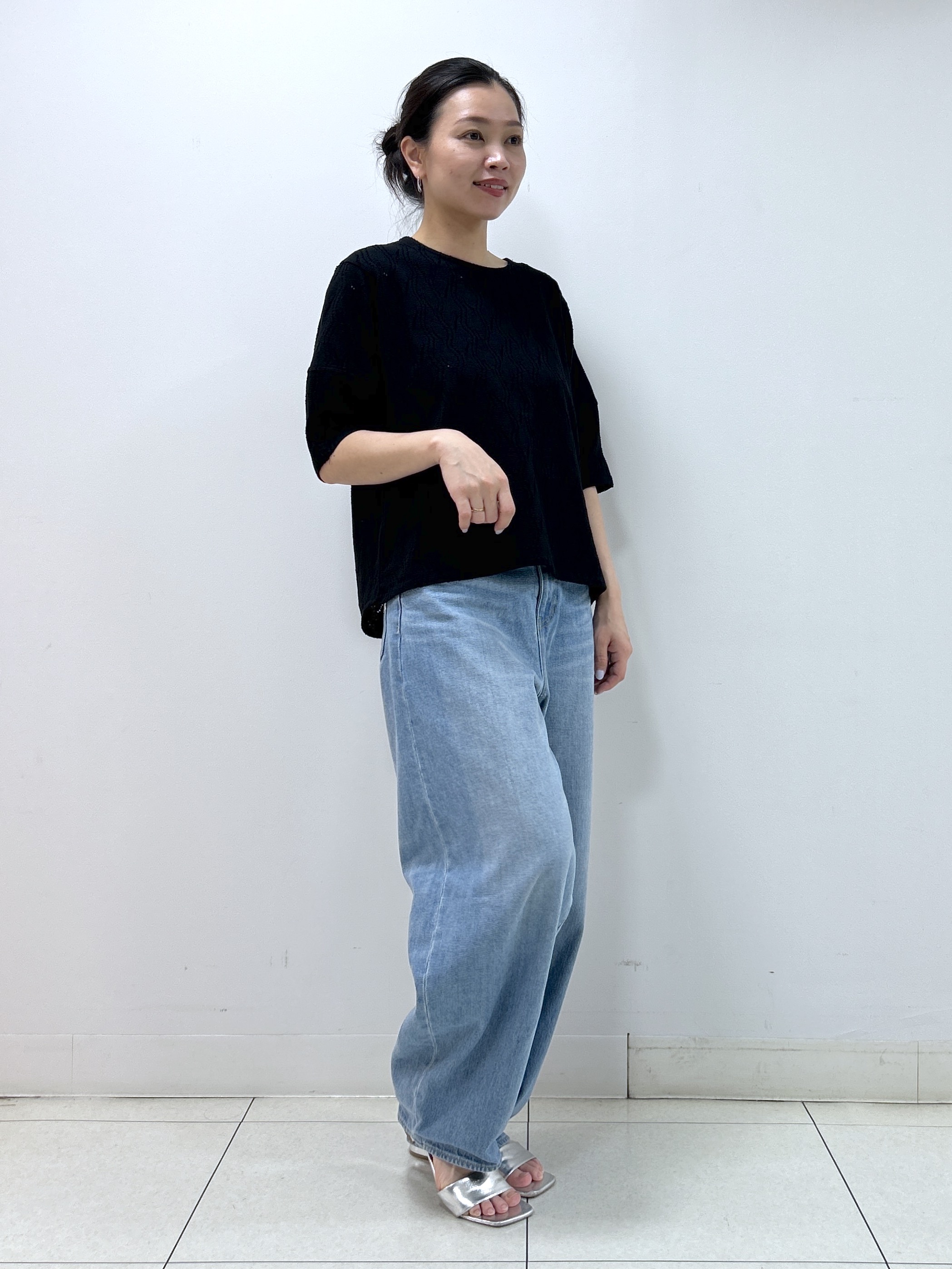 Kaiさんの「Dessin｜【マシンウォッシャブル】5分袖レースカットソー」を使ったコーディネート