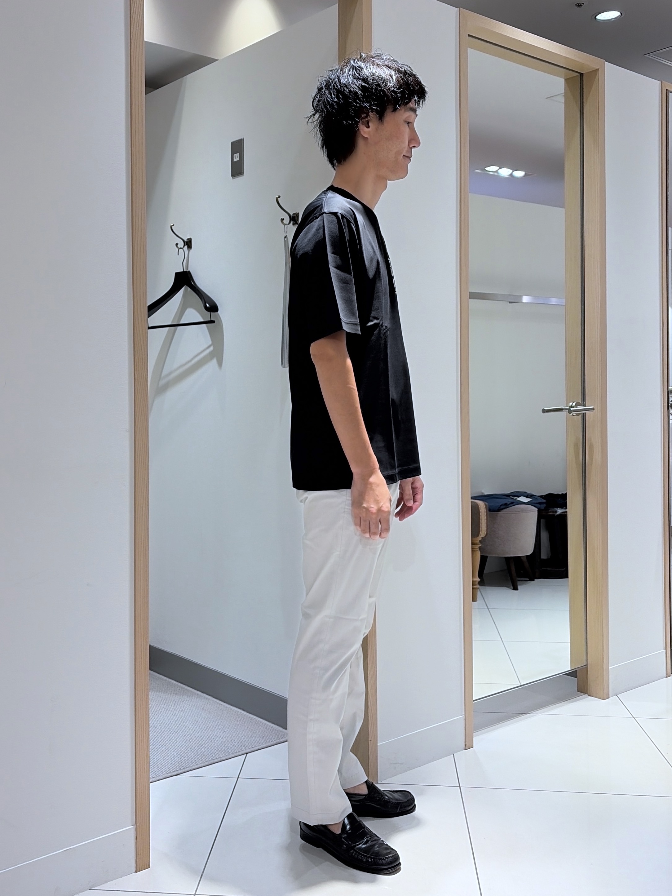 mutoさんの「TAKEO KIKUCHI｜【BOWLER HAT LABEL】アイスクリアコットン ラッキーセブン 半袖Tシャツ」を使ったコーディネート