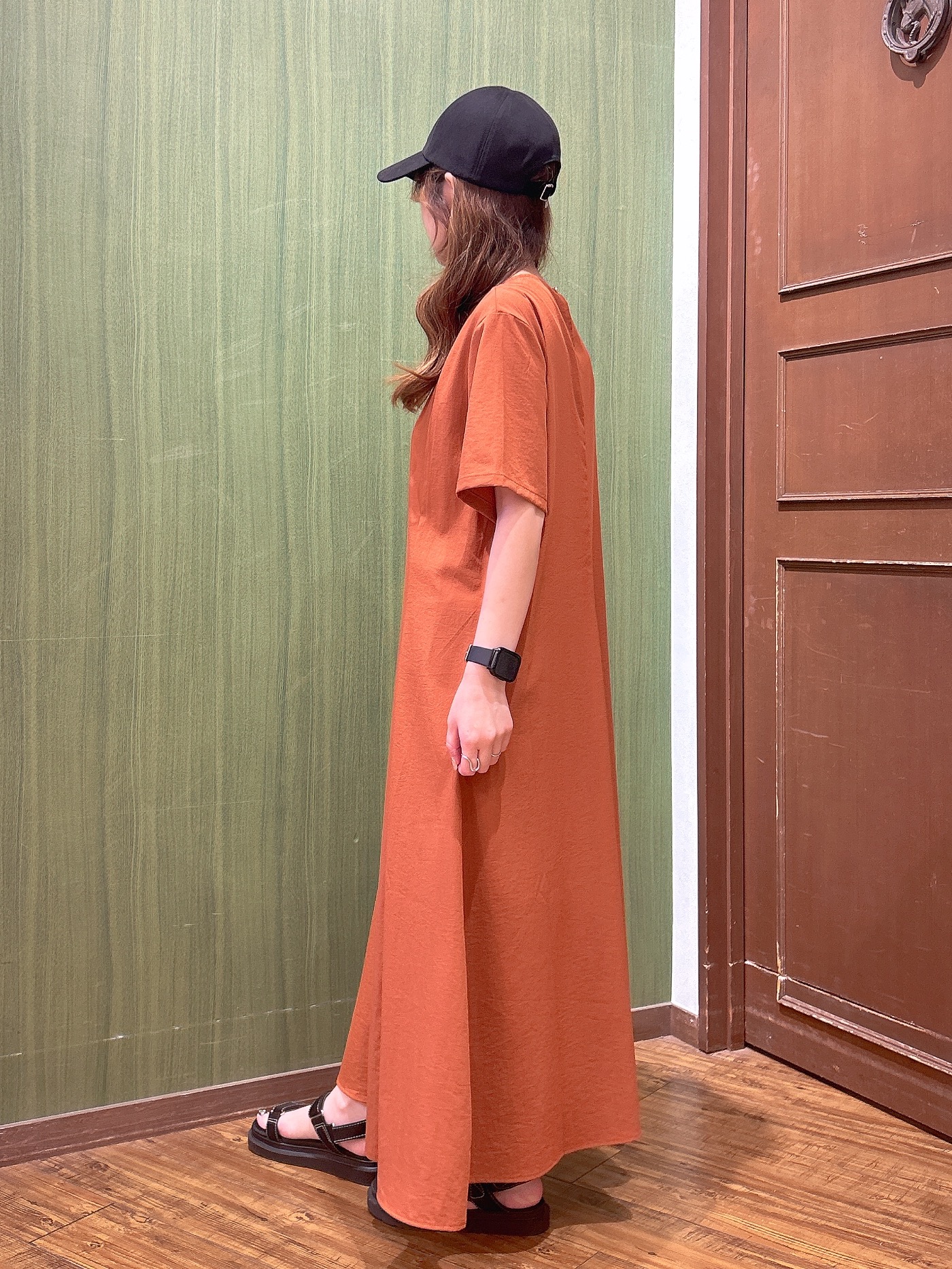 かおりさんの「SHOO･LA･RUE｜【S-LL/洗濯機可/セットアップ可】軽凛(かろりん) 切替ワンピース」を使ったコーディネート