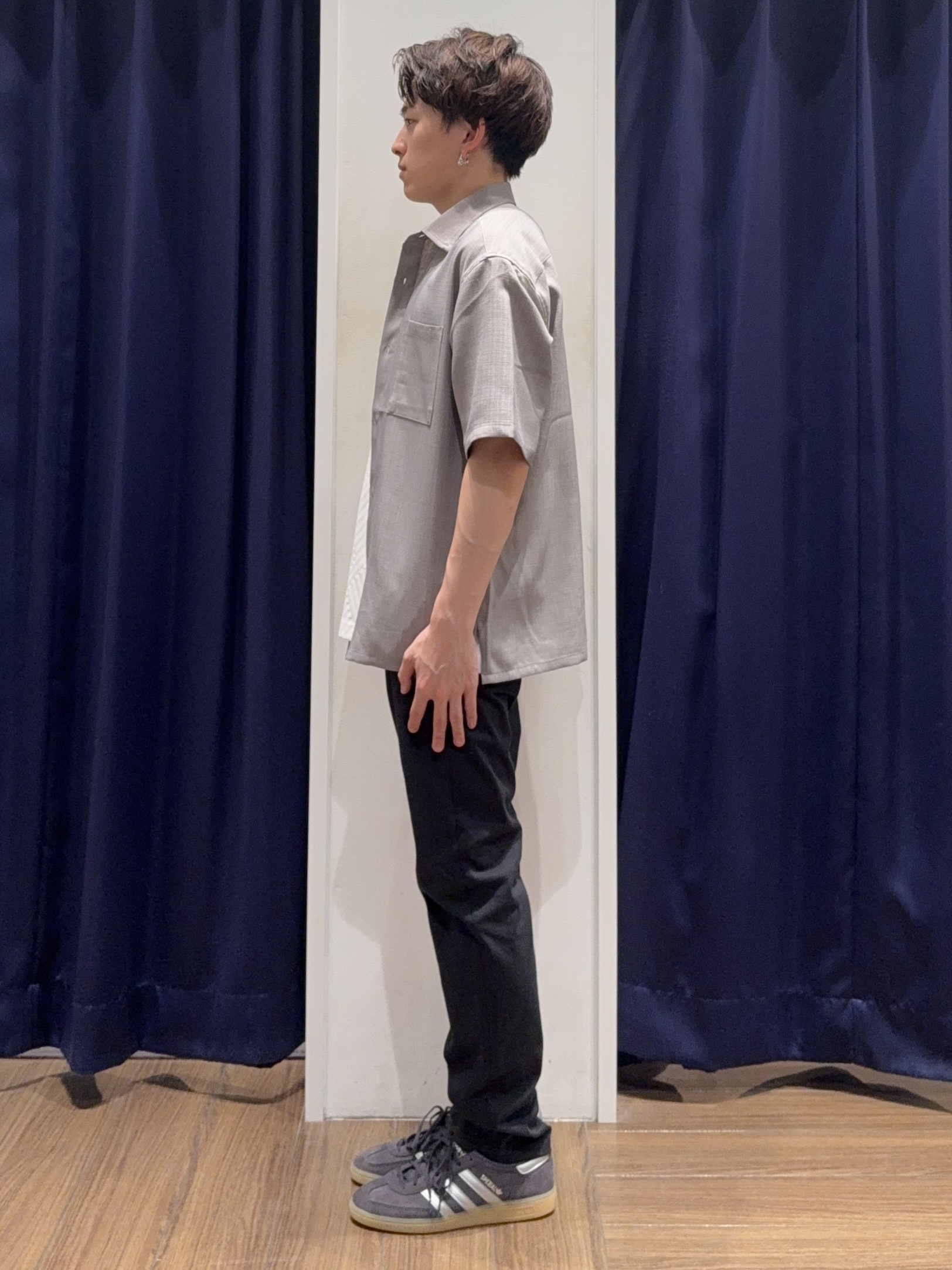 カシマさんの「THE SHOP TK｜【LINO FINE】 リネンライク半袖シャツ UVカット／イージーケア／吸水速乾／洗濯機OK／セッ」を使ったコーディネート