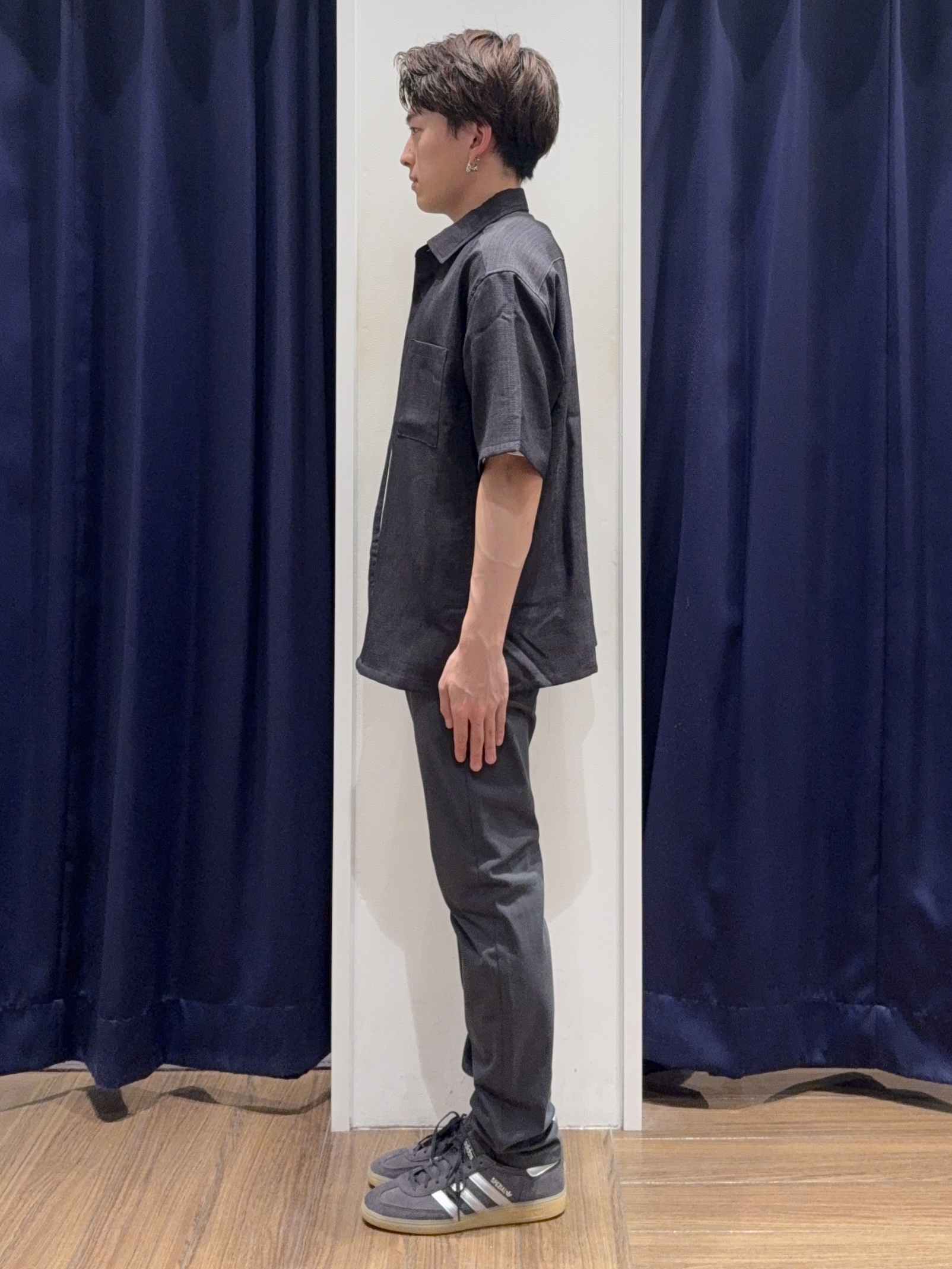 カシマさんの「THE SHOP TK｜【LINO FINE】 リネンライク半袖シャツ UVカット／イージーケア／吸水速乾／洗濯機OK／セッ」を使ったコーディネート