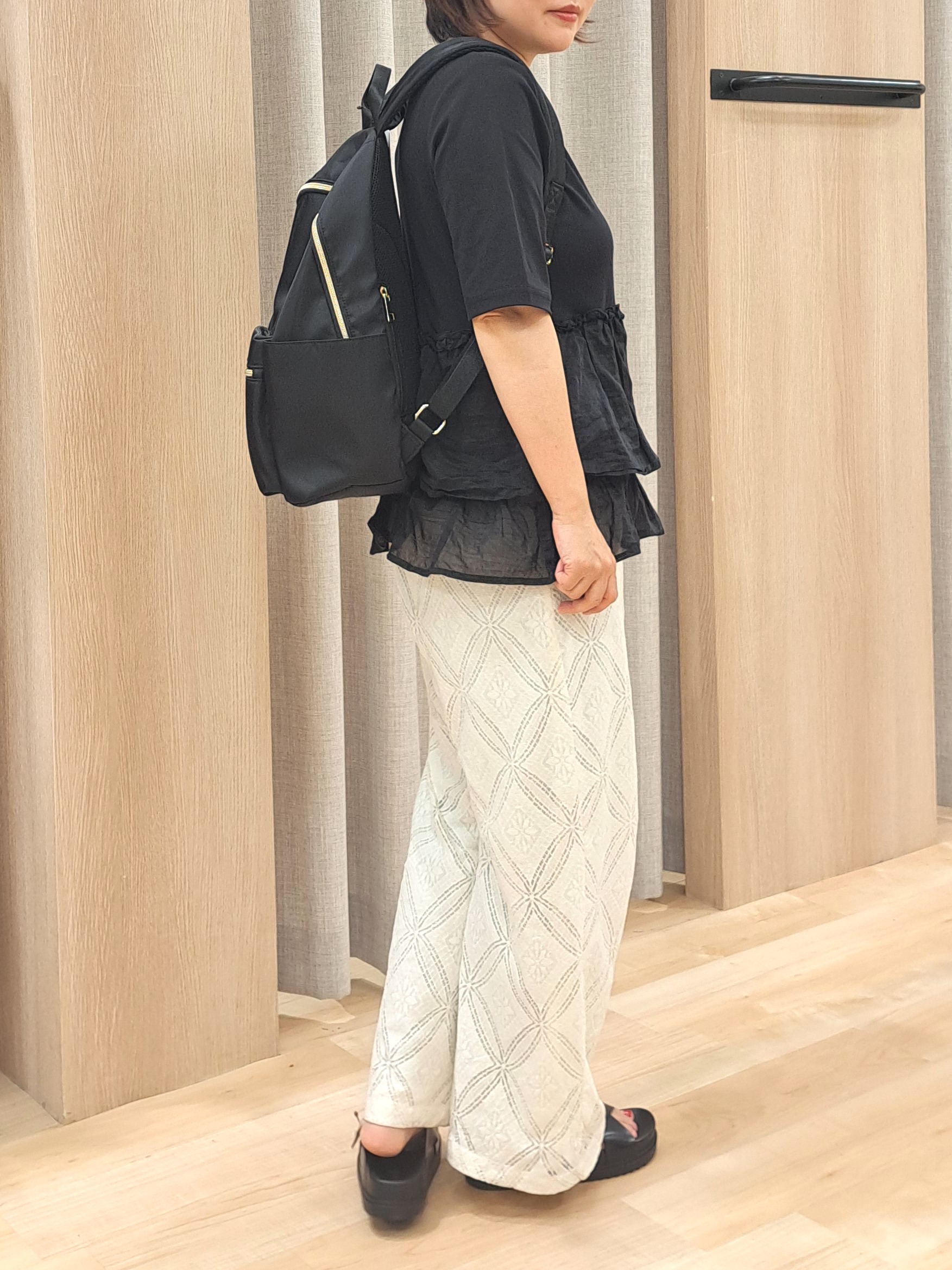 ふるさんの「grove｜【体型カバー】INせず決まる、ウエストシアーフリルTシャツ」を使ったコーディネート