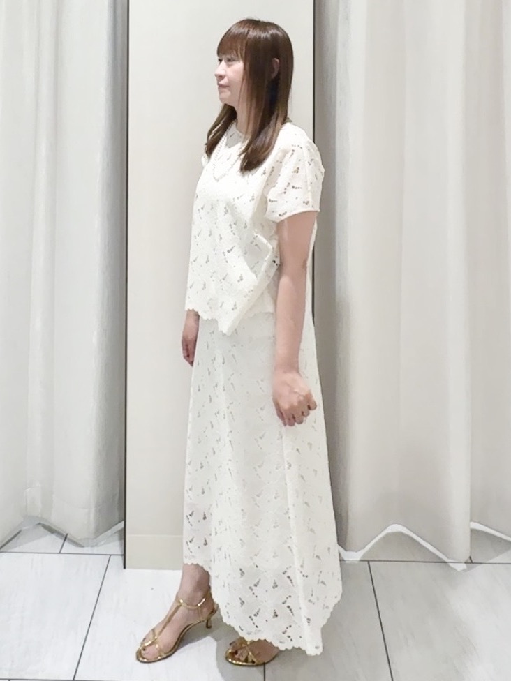 ʏᴜᴋɪᴋᴏさんの「UNTITLED｜【セットアップ可/品のある透け感】リーフレースブラウス」を使ったコーディネート