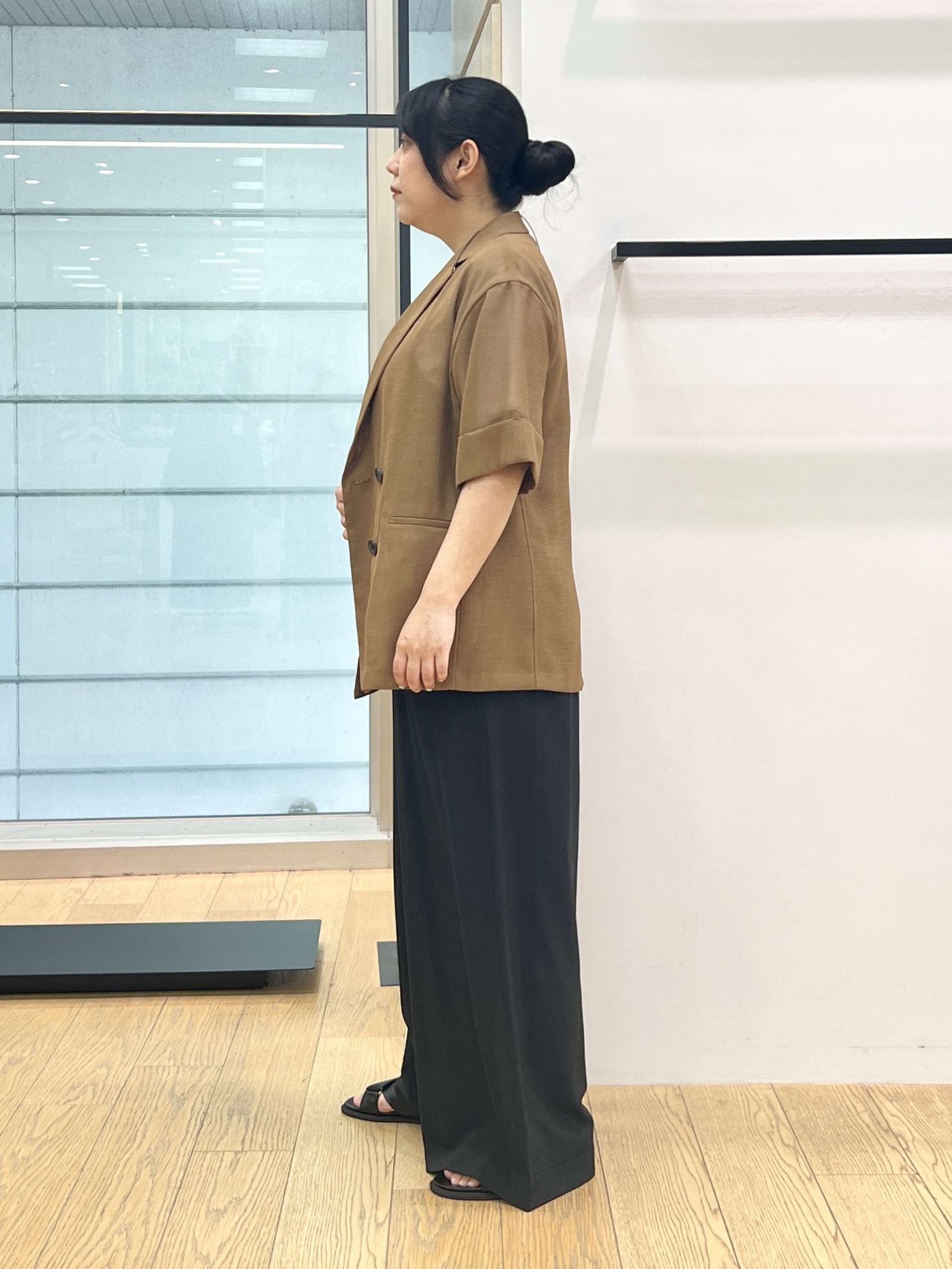 shimaさんの「INDIVI｜【洗える／メッシュ素材／SETUP可能】半袖シアージャケット」を使ったコーディネート