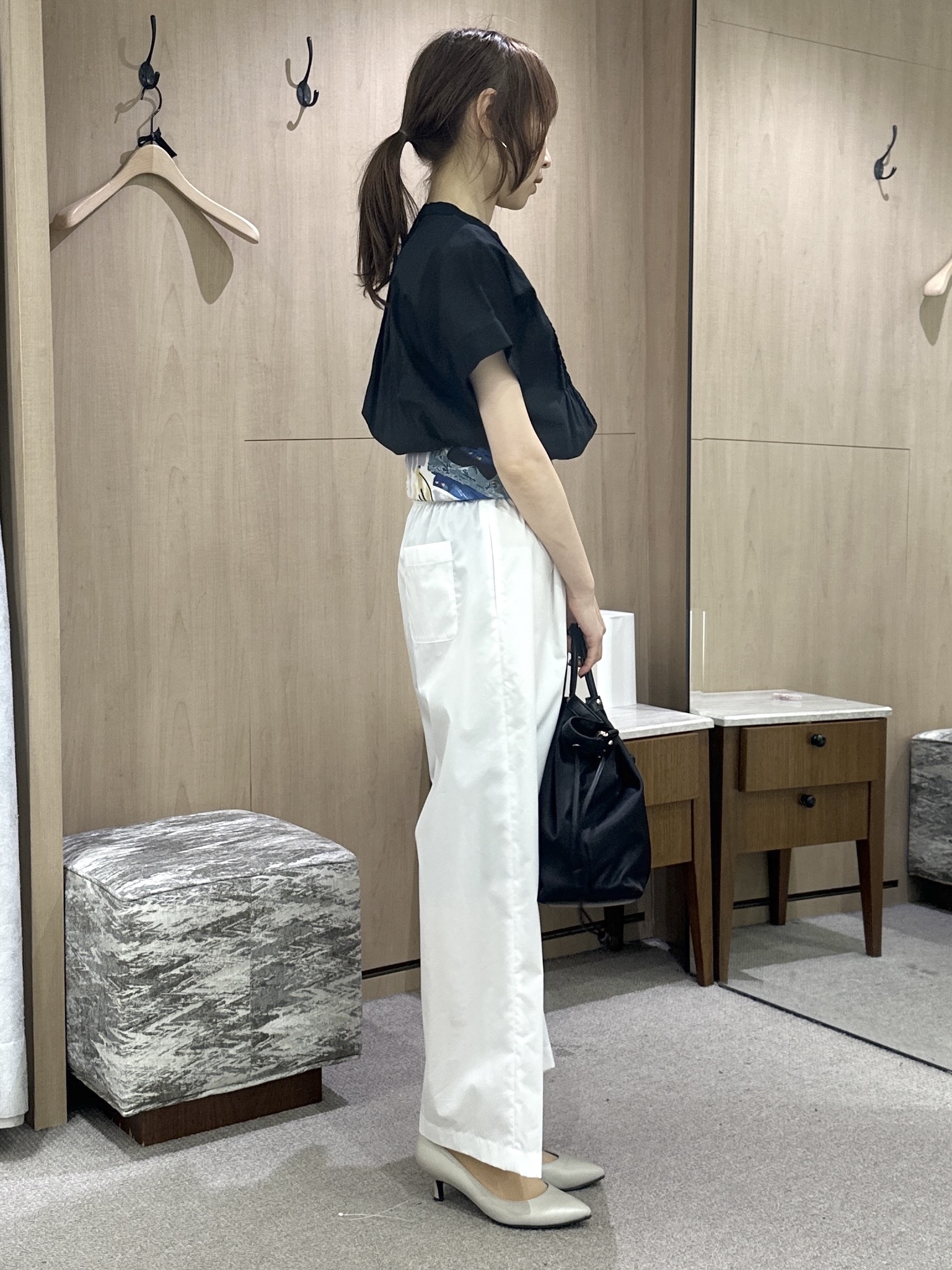 Miwaさんの「UNTITLED｜【接触冷感/吸水速乾/UVカット】ドルマンスリーブシャツ」を使ったコーディネート