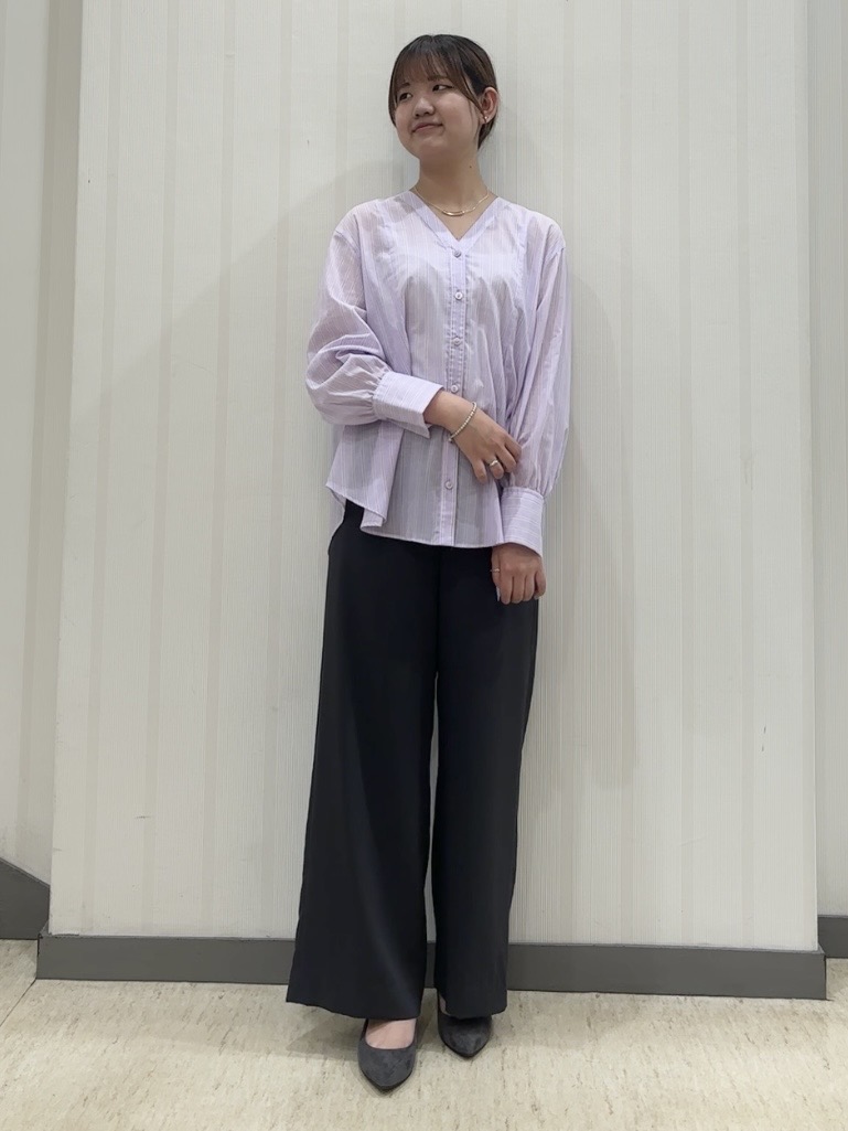 ちひさんの「INDIVI｜【接触冷感／透湿／着る日傘】イージーワイドパンツ」を使ったコーディネート