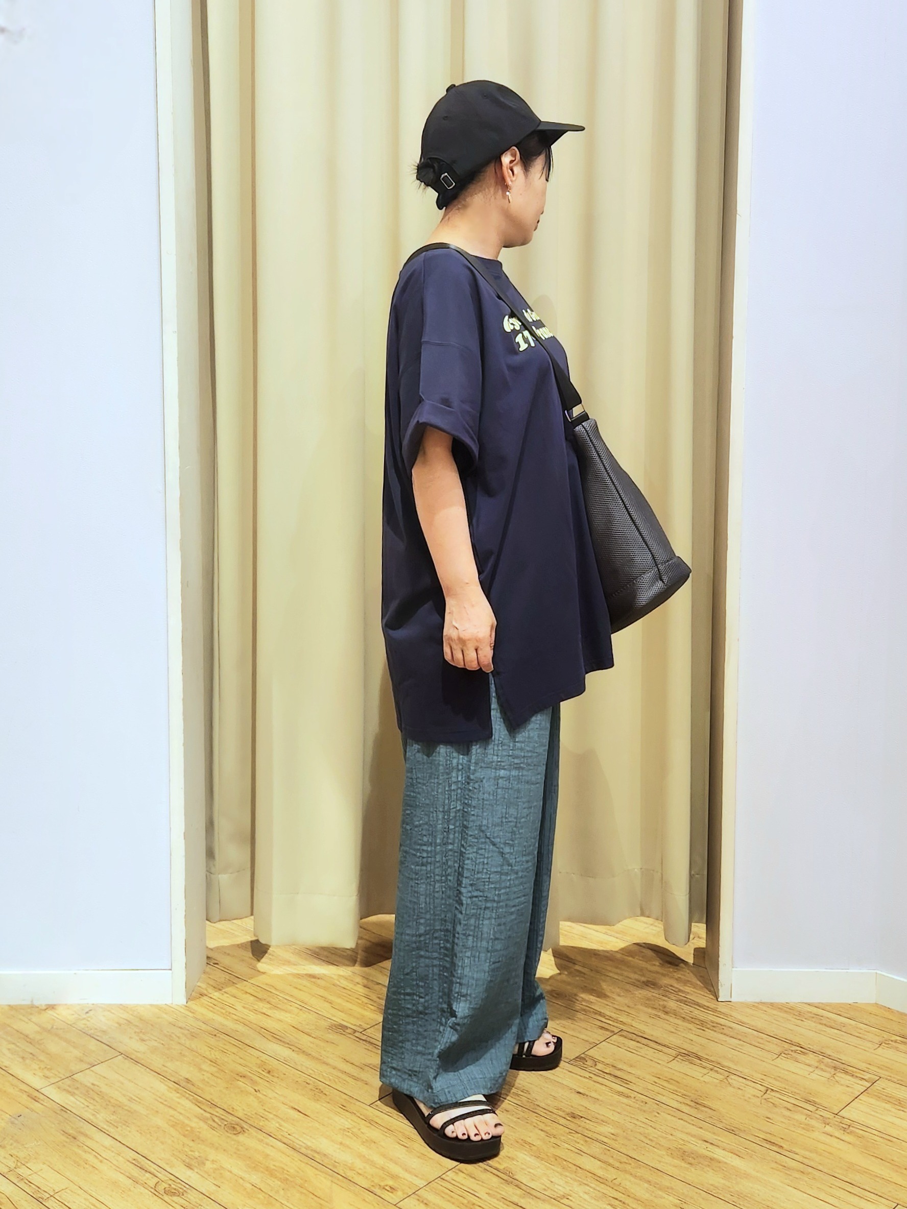 くまさんの「SHOO･LA･RUE｜【体型カバー】ゆるっとBIGアソートTシャツ」を使ったコーディネート