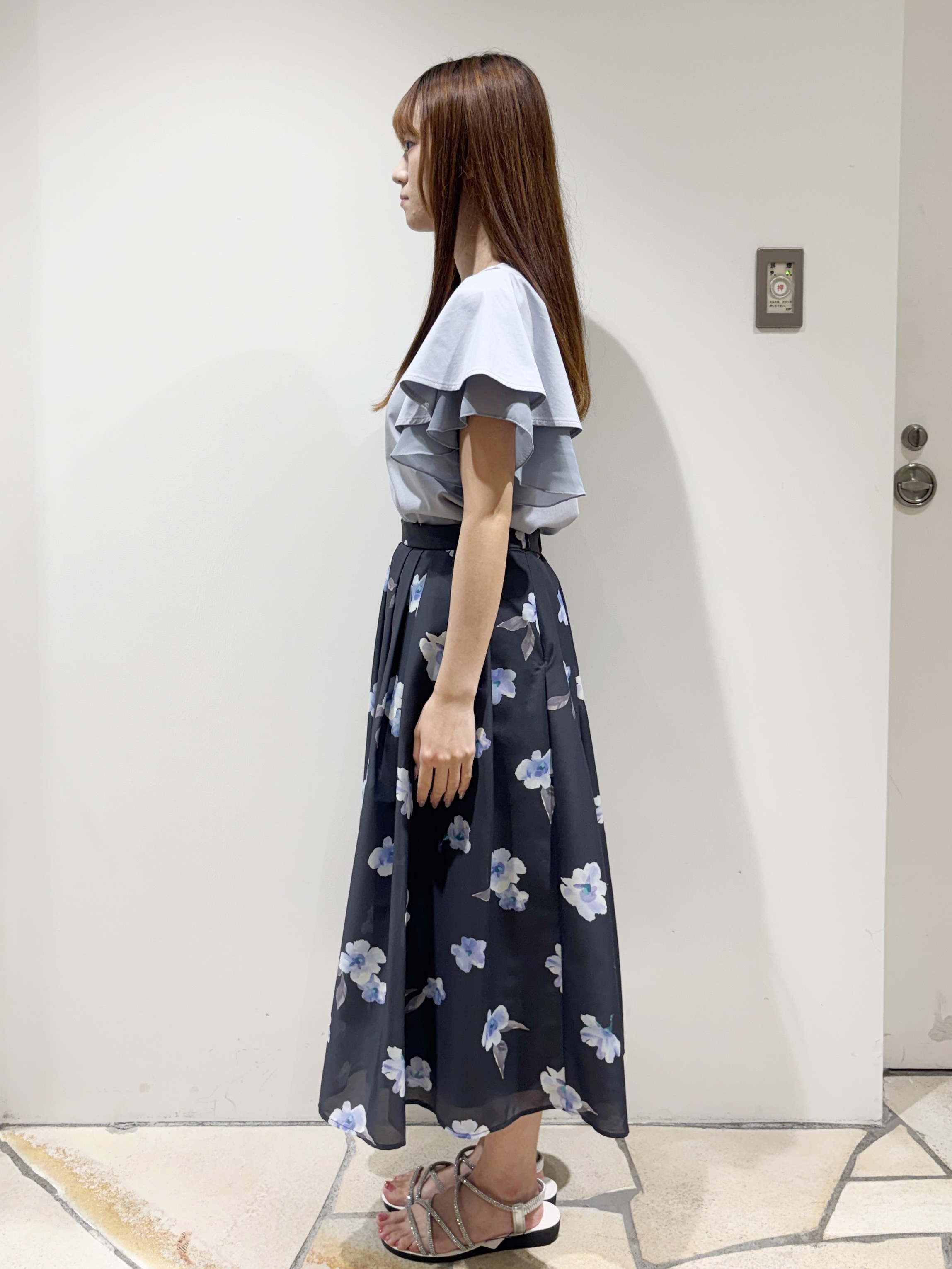 みあたんさんの「index｜【接触冷感／UVケア】シフォンフリルドッキングトップス《洗濯機OK》」を使ったコーディネート