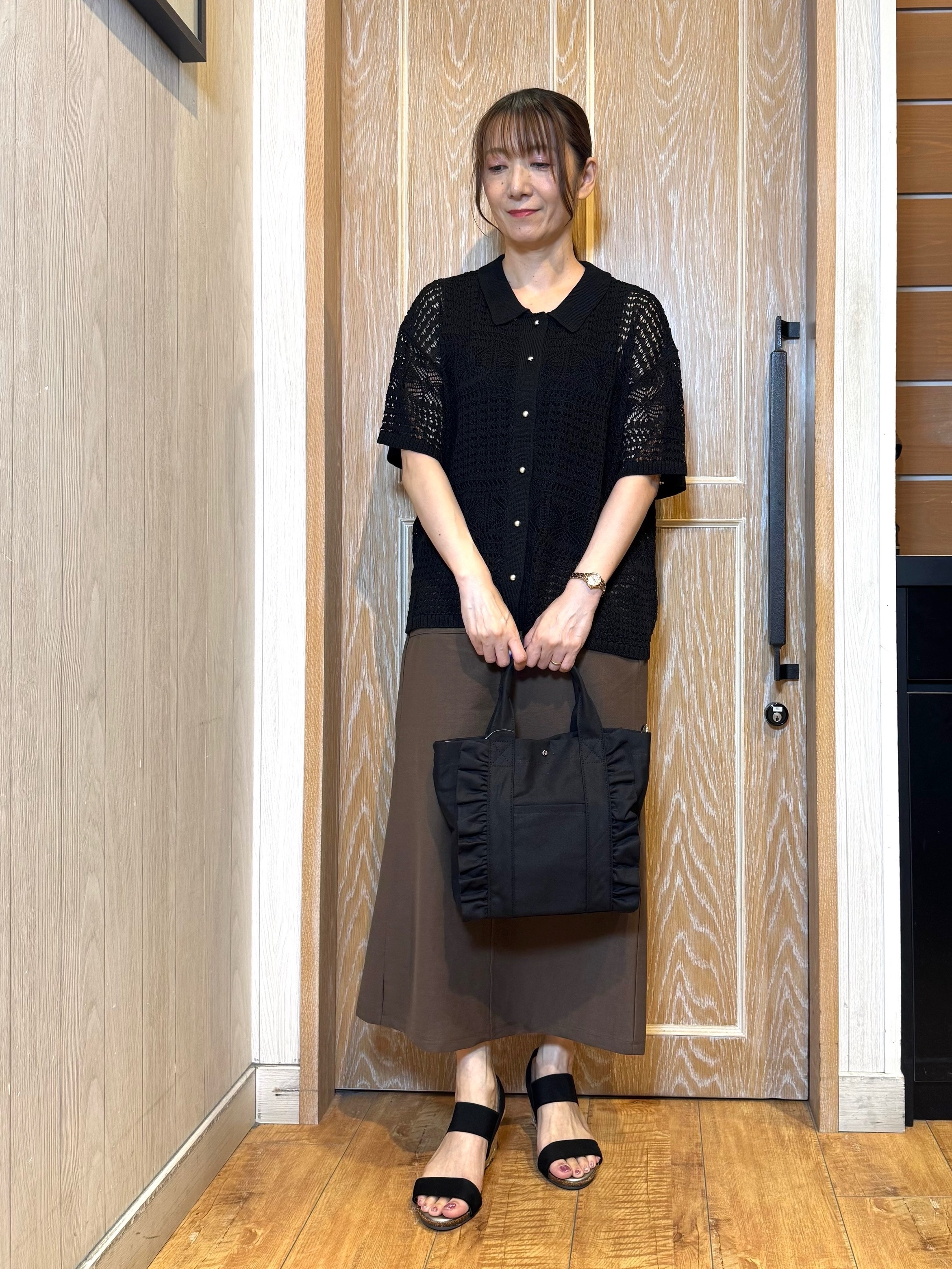 KAORIさんの「SHOO･LA･RUE｜レースニットカーディガン」を使ったコーディネート