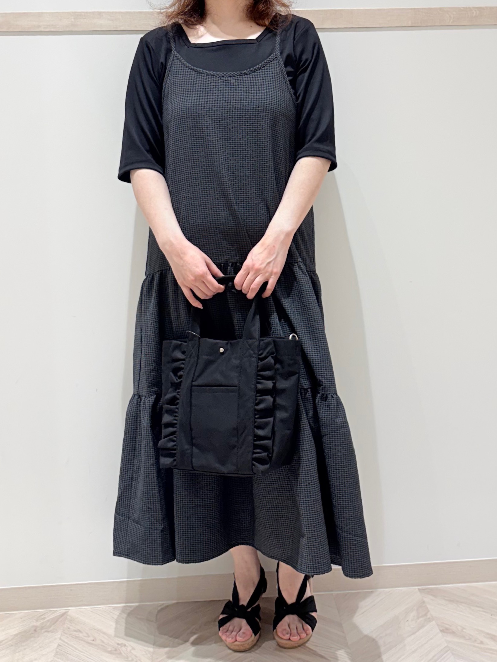 c_h_i_k_aさんの「SHOO･LA･RUE｜【前後2WAY/S-LL/洗濯機可】着回しやすい 5分袖テレコトップス」を使ったコーディネート