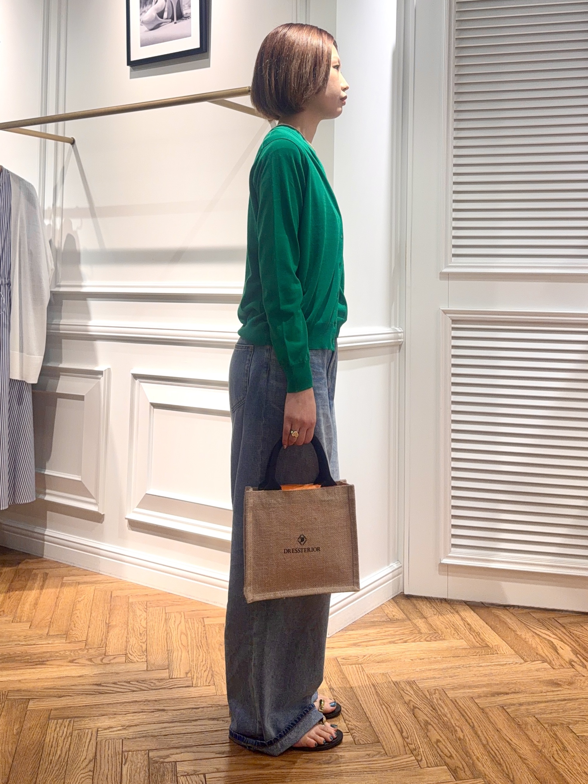 renaさんの「DRESSTERIOR｜【ウォッシャブル】コットンシルクフレンチスリーブニット」を使ったコーディネート