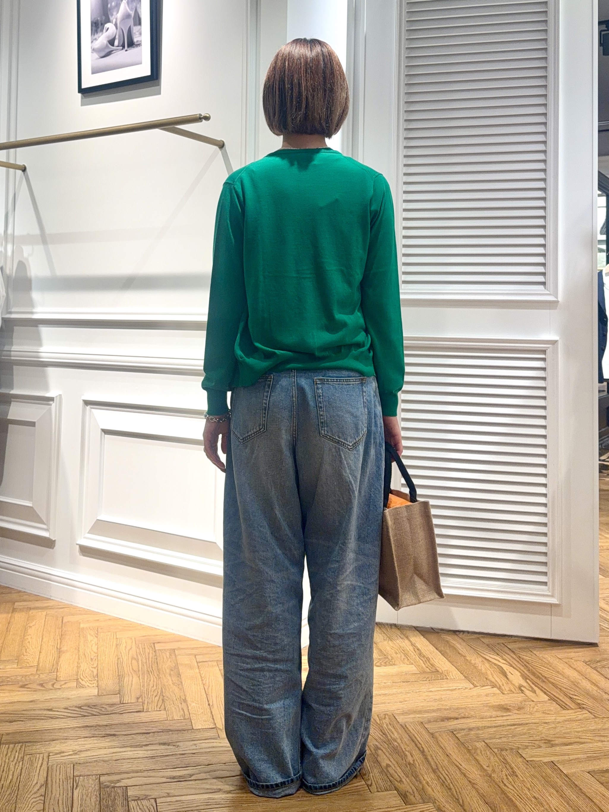 renaさんの「DRESSTERIOR｜【ウォッシャブル】コットンシルクフレンチスリーブニット」を使ったコーディネート