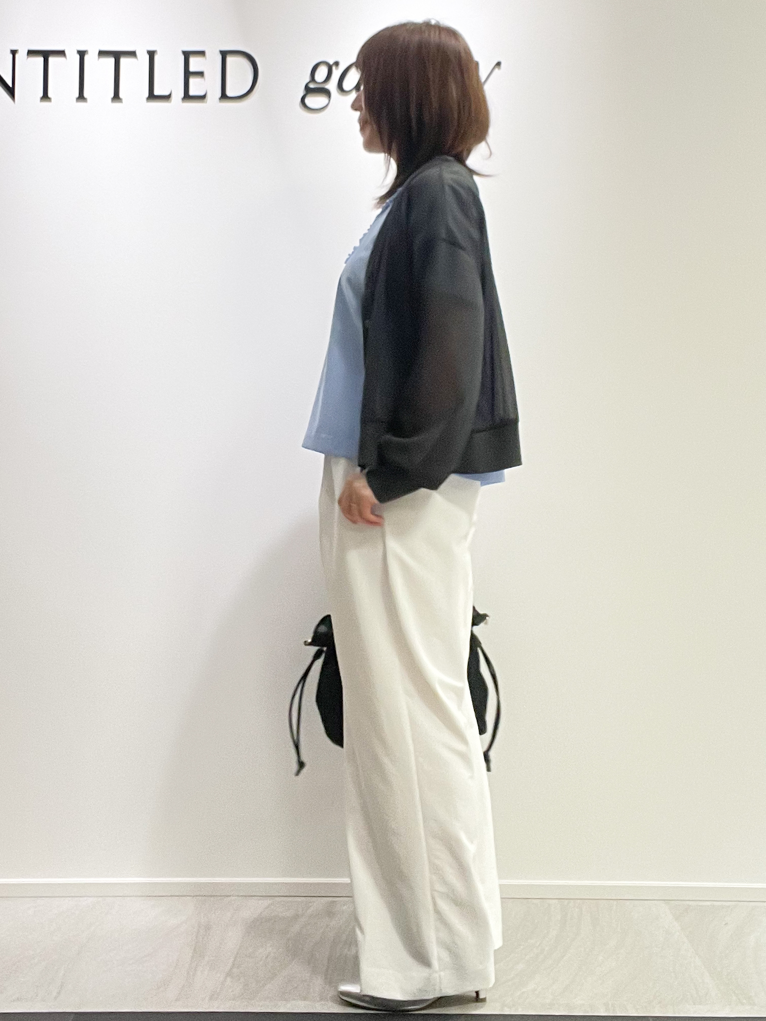 めいさんの「UNTITLED｜【7色展開/ゆったり/ショート丈】シアートリコットカーディガン」を使ったコーディネート