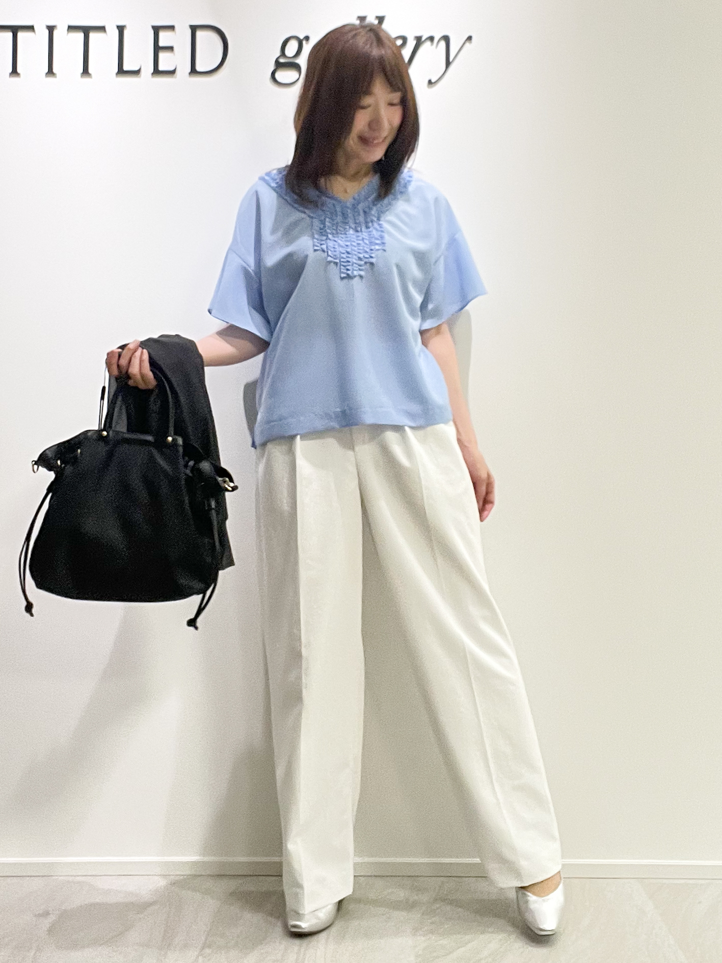 めいさんの「UNTITLED｜【7色展開/ゆったり/ショート丈】シアートリコットカーディガン」を使ったコーディネート