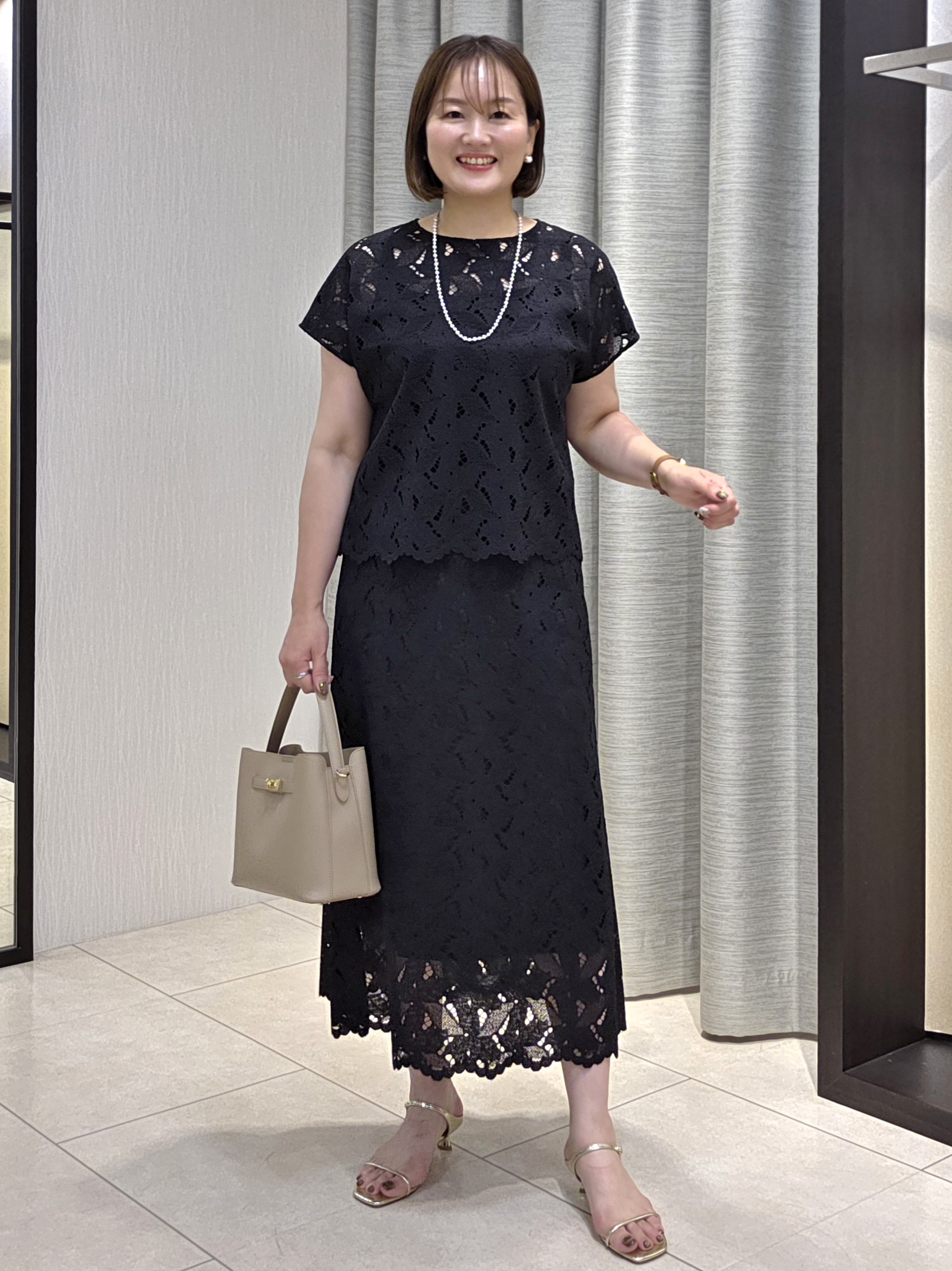 naokoさんの「UNTITLED｜【秋羽織り/ジップ】トリコットシアーブラウス」を使ったコーディネート