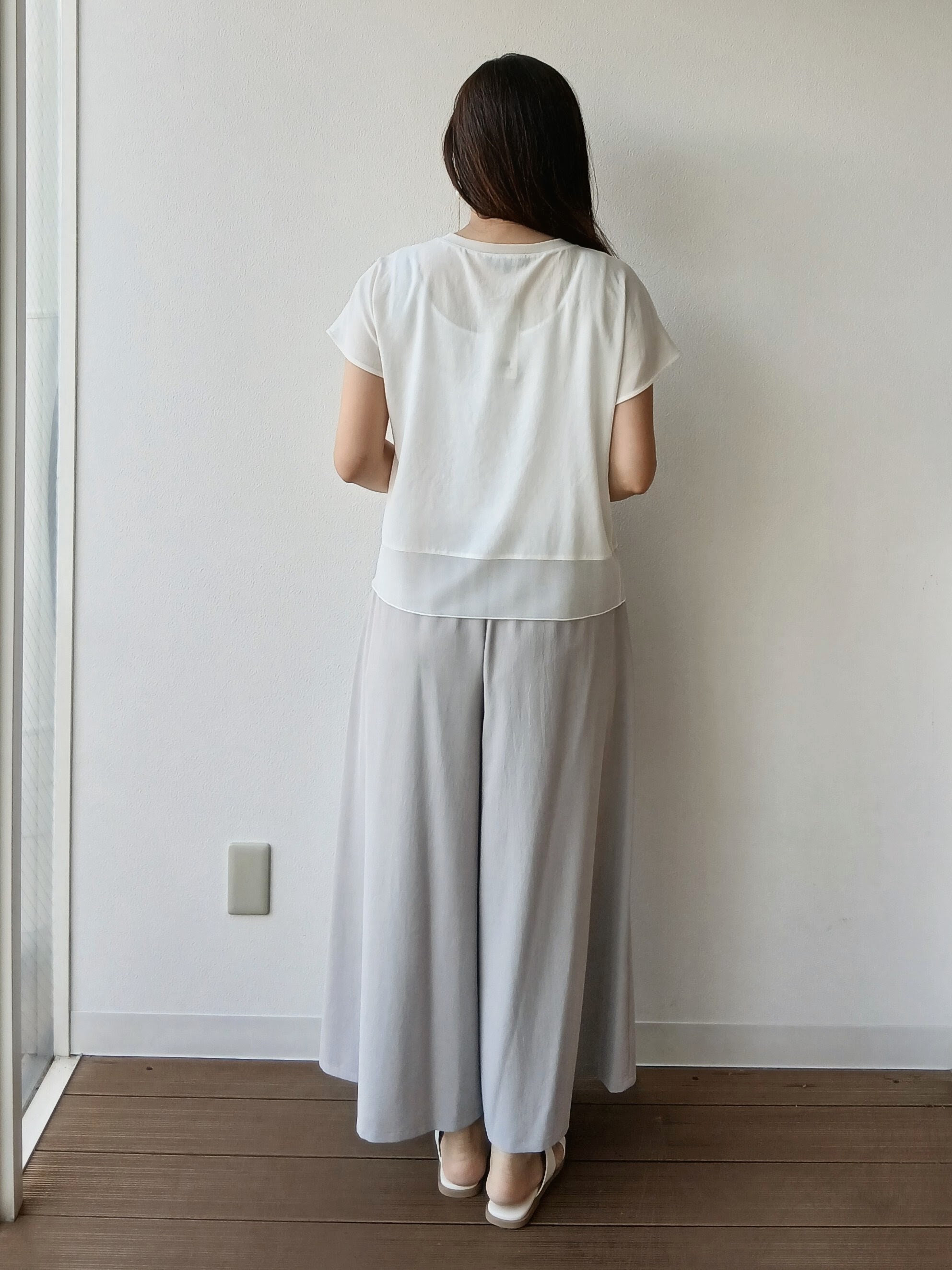 なみきさんの「UNTITLED｜【セットアップ可/品のある透け感】リーフレースブラウス」を使ったコーディネート