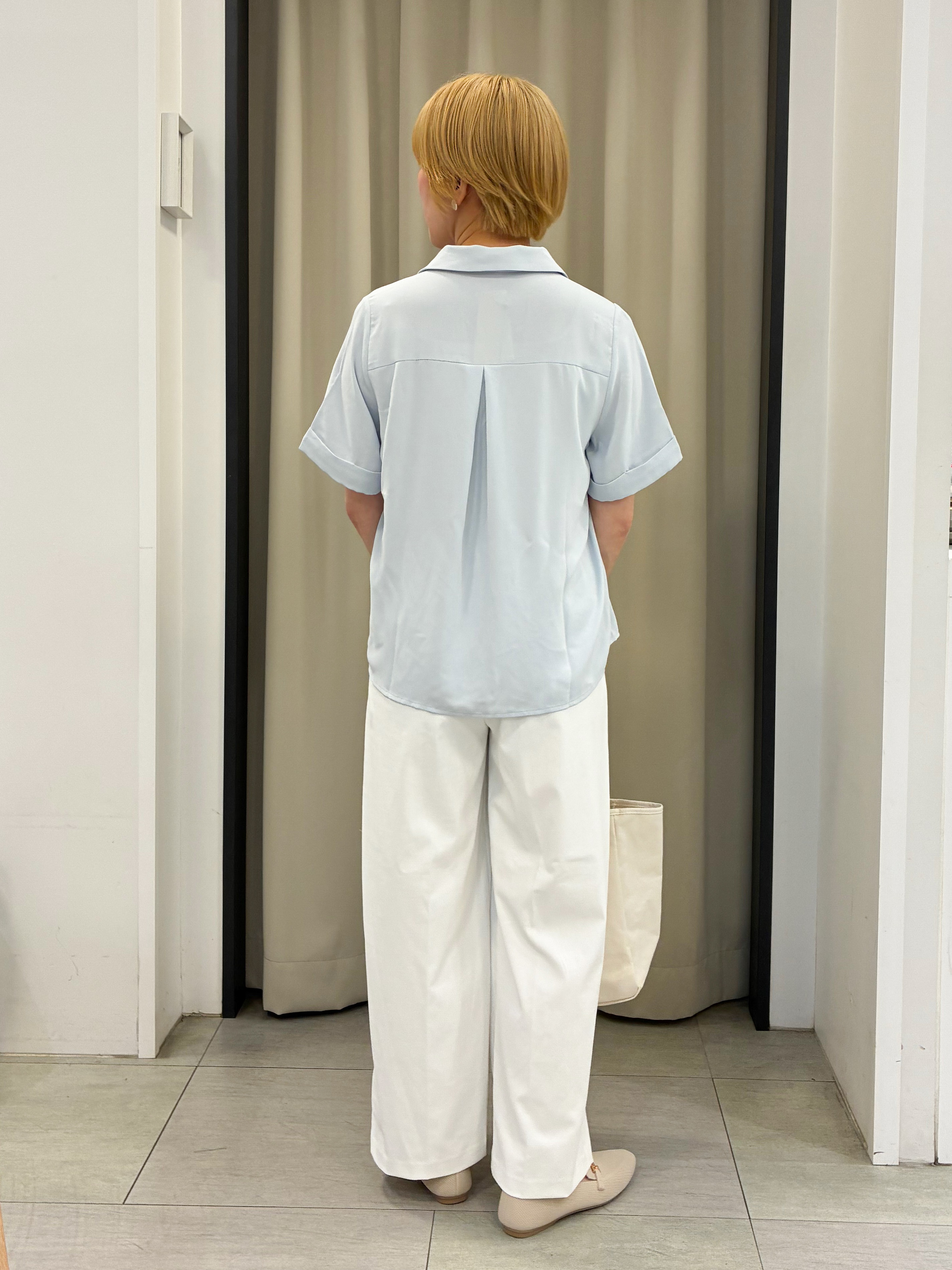 eguchiさんの「grove｜【洗える】チャーム付きマルチWAYボウタイブラウス」を使ったコーディネート