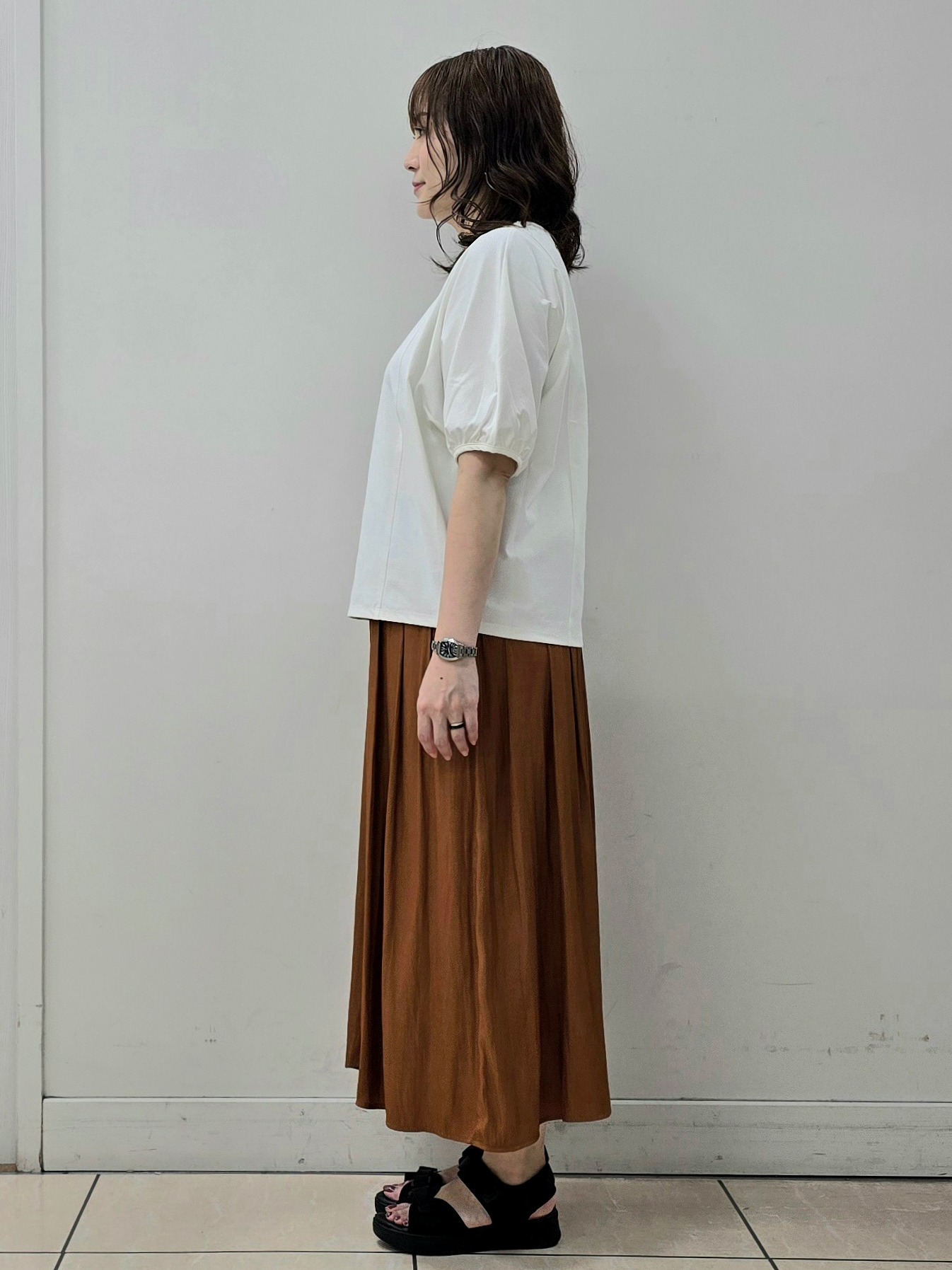 fkeさんの「Reflect｜【UVカット／接触冷感／吸水速乾】ギャザースリーブカットソー」を使ったコーディネート