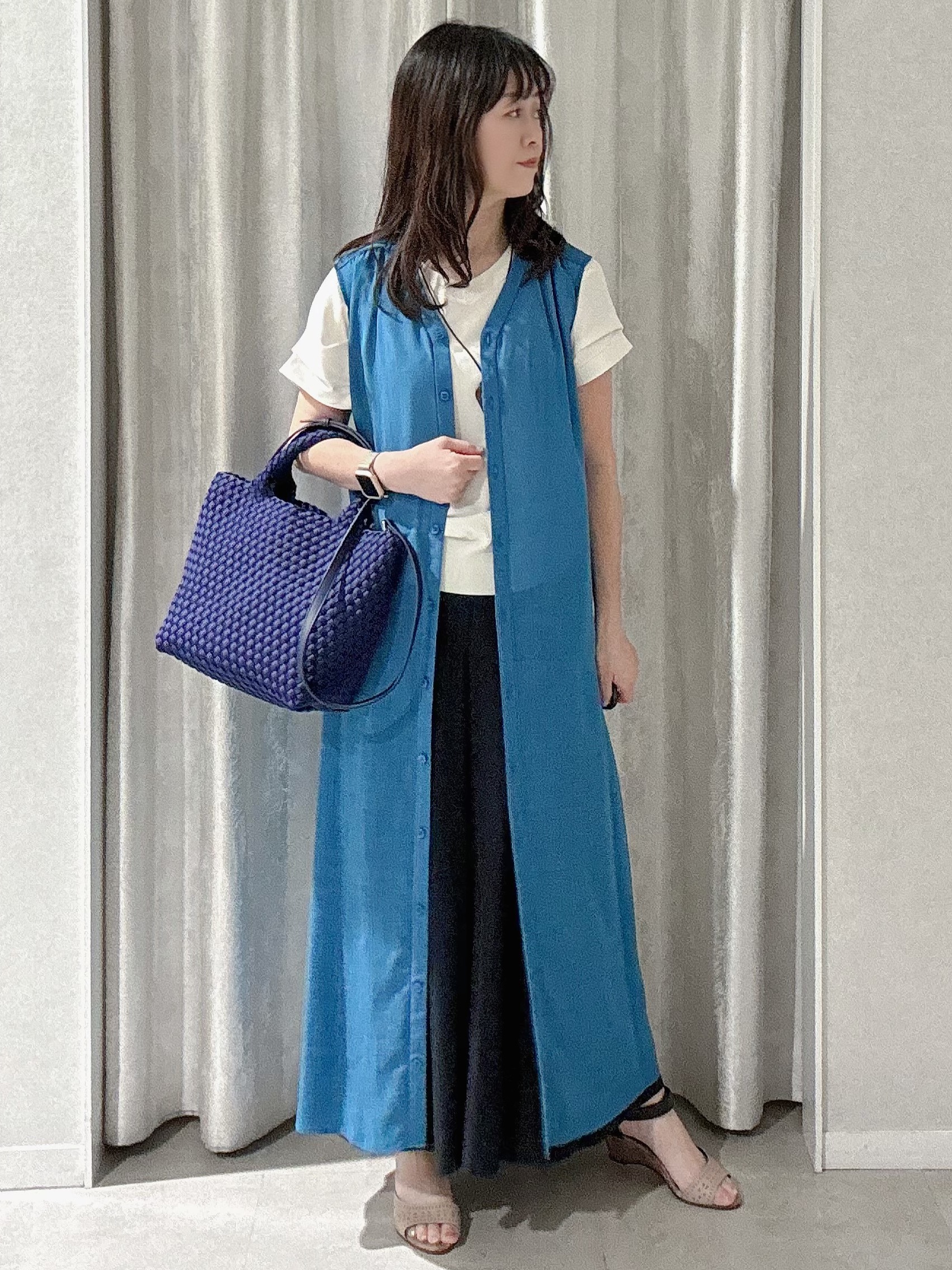 makiさんの「UNTITLED｜【肌に張りつきにくい/前後2WAY】ドライタッチコットンプルオーバー」を使ったコーディネート
