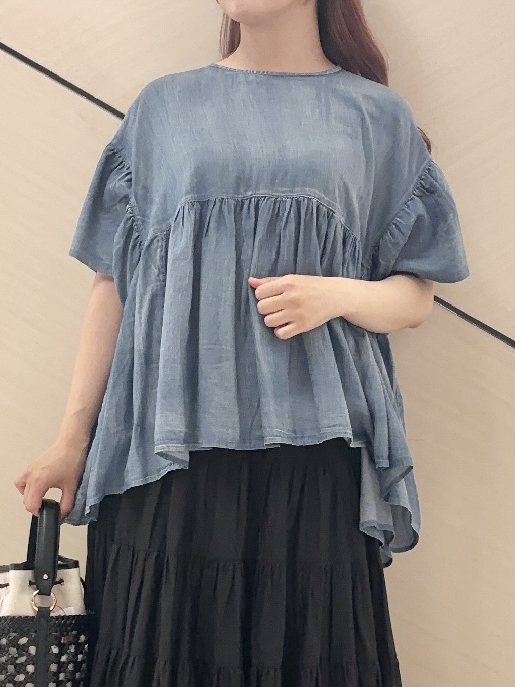 Rinaさんの「DRESSTERIOR｜【再入荷】コットンボイルティアードスカート」を使ったコーディネート
