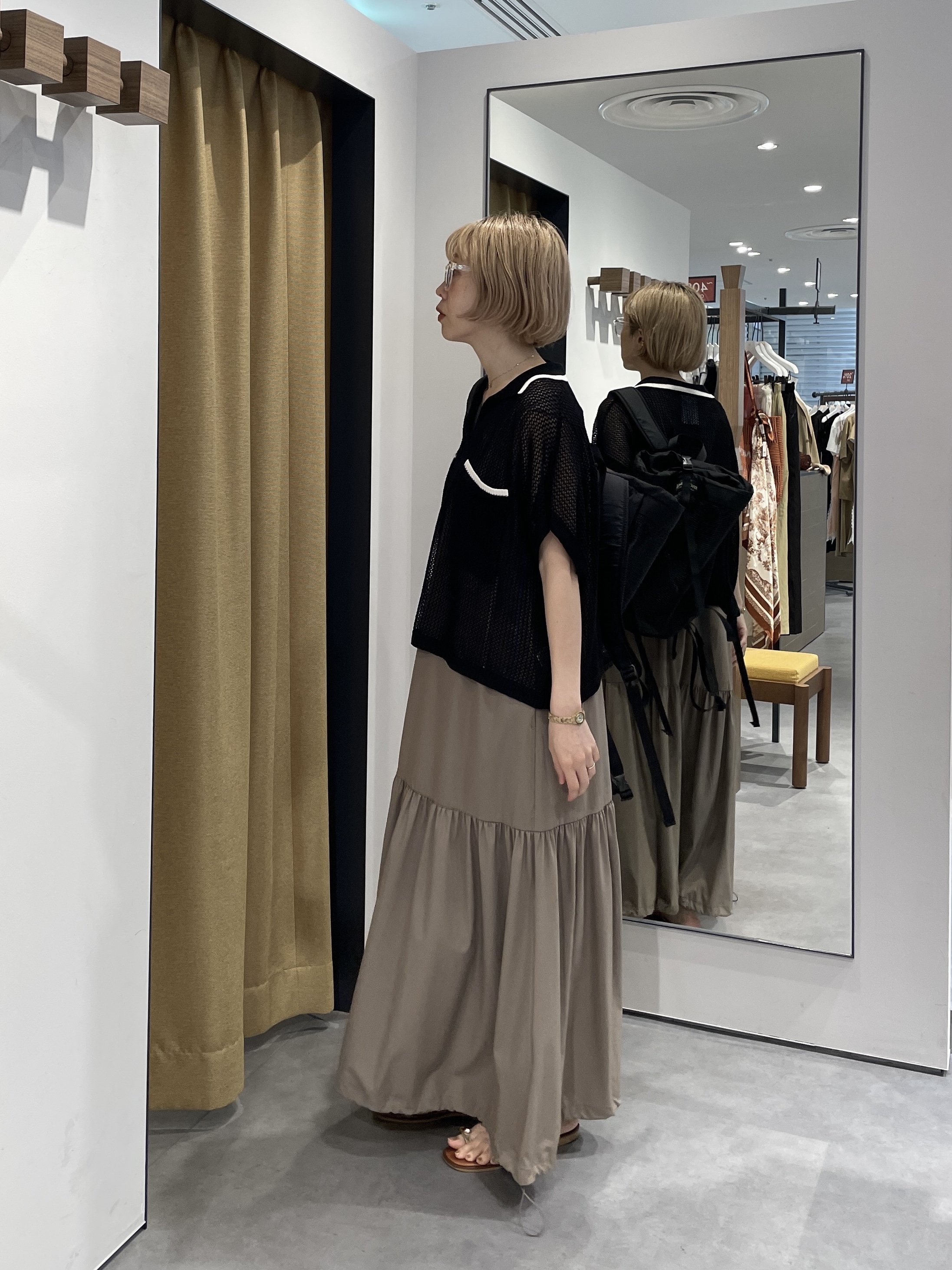 mikuさんの「INDIVI｜2WAYスキッパーワンピース【再入荷／接触冷感】」を使ったコーディネート