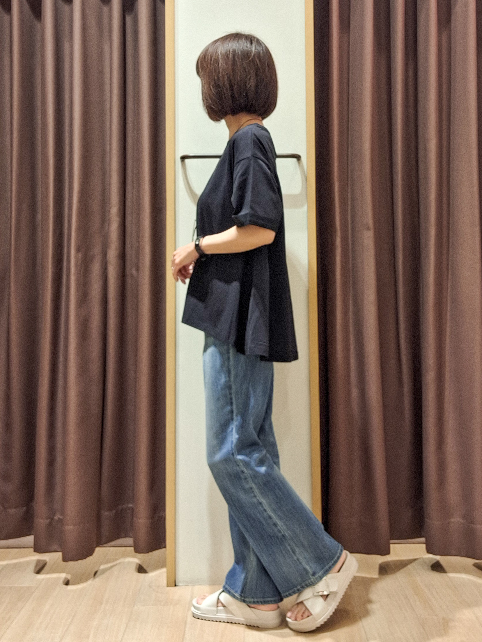 ウタさんの「grove｜【遮熱／吸水速乾／UVカット】フレアシルエットTシャツ」を使ったコーディネート