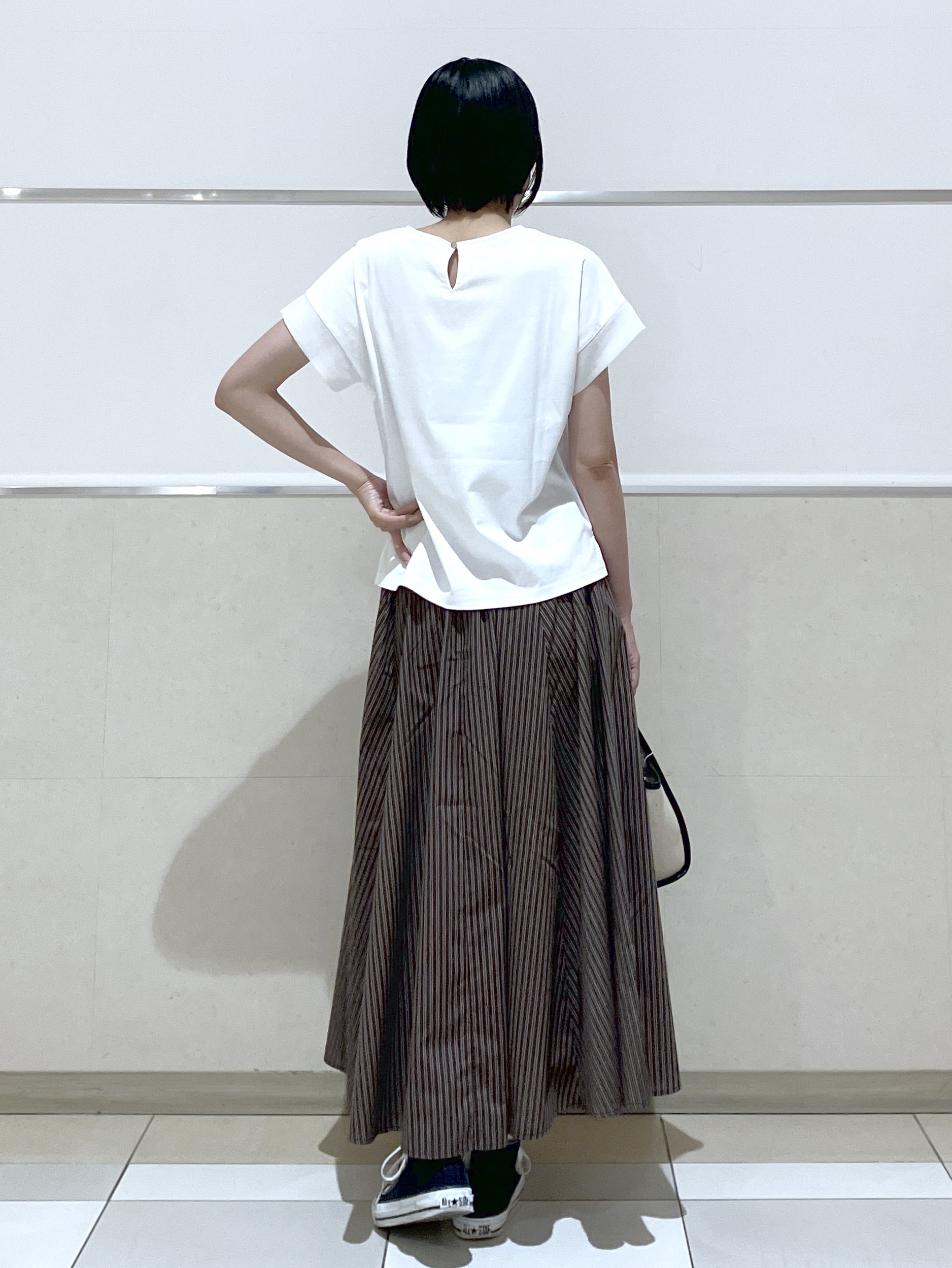 eriko さんの「Dessin｜【UVカット/接触冷感】美光沢カットソー」を使ったコーディネート