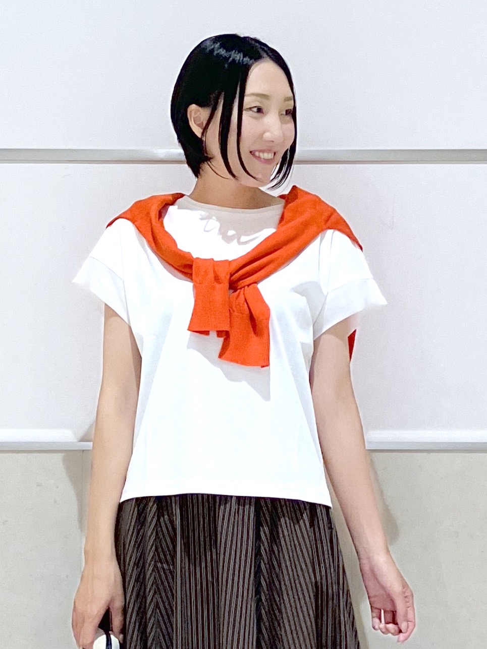 eriko さんの「Dessin｜【UVカット/接触冷感】美光沢カットソー」を使ったコーディネート