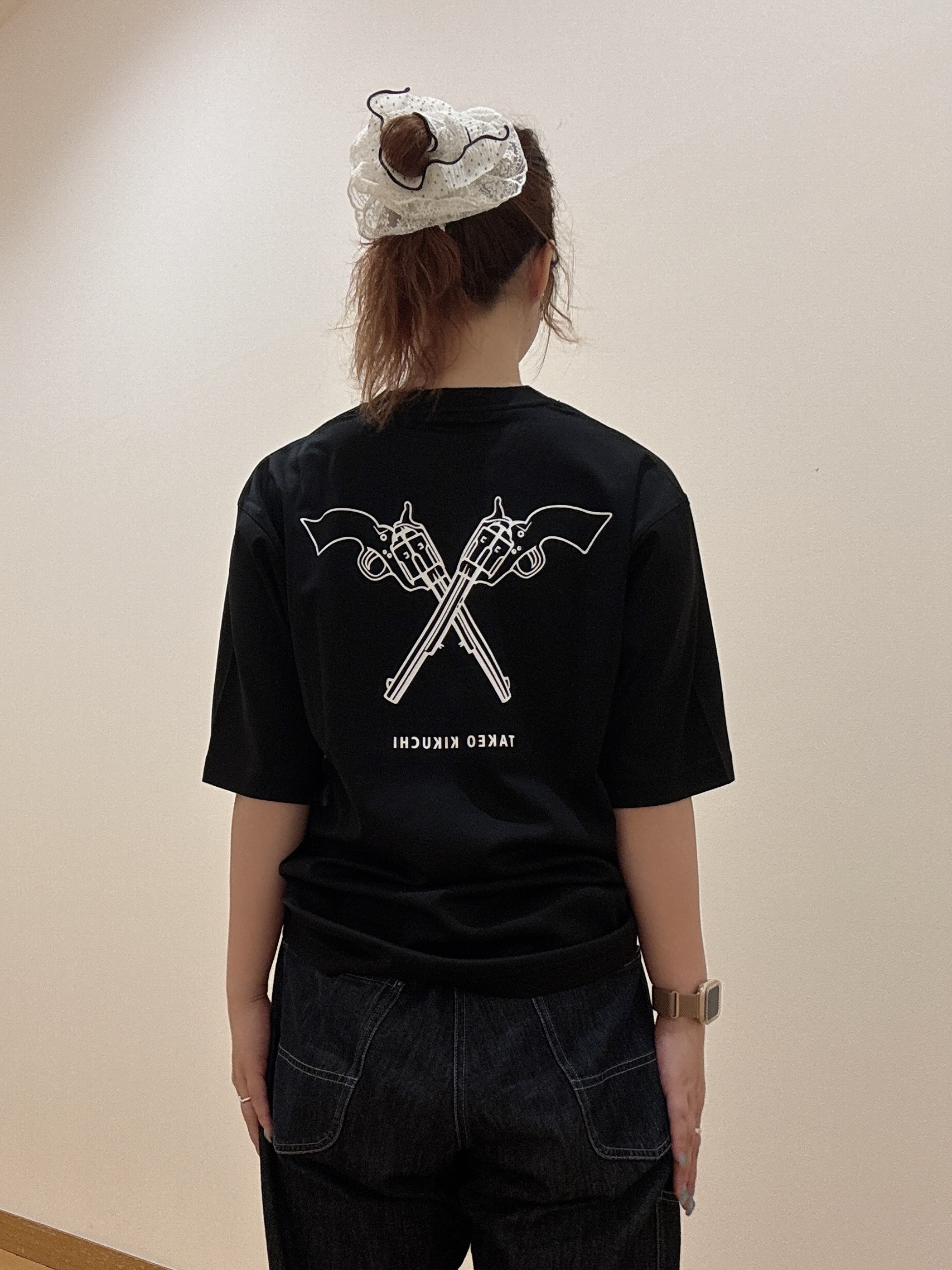 ヒナさんの「TAKEO KIKUCHI｜【BOWLER HAT LABEL】アイスクリアコットン バッククロスピストル 半袖Tシャツ」を使ったコーディネート