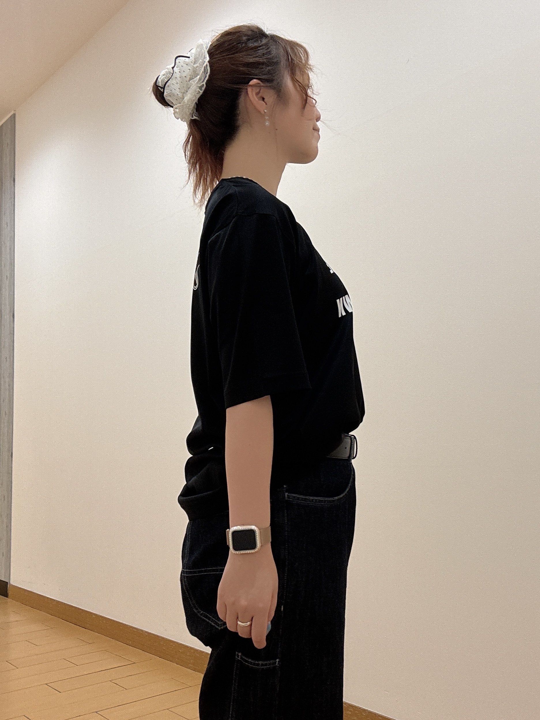 ヒナさんの「TAKEO KIKUCHI｜【BOWLER HAT LABEL】アイスクリアコットン バッククロスピストル 半袖Tシャツ」を使ったコーディネート