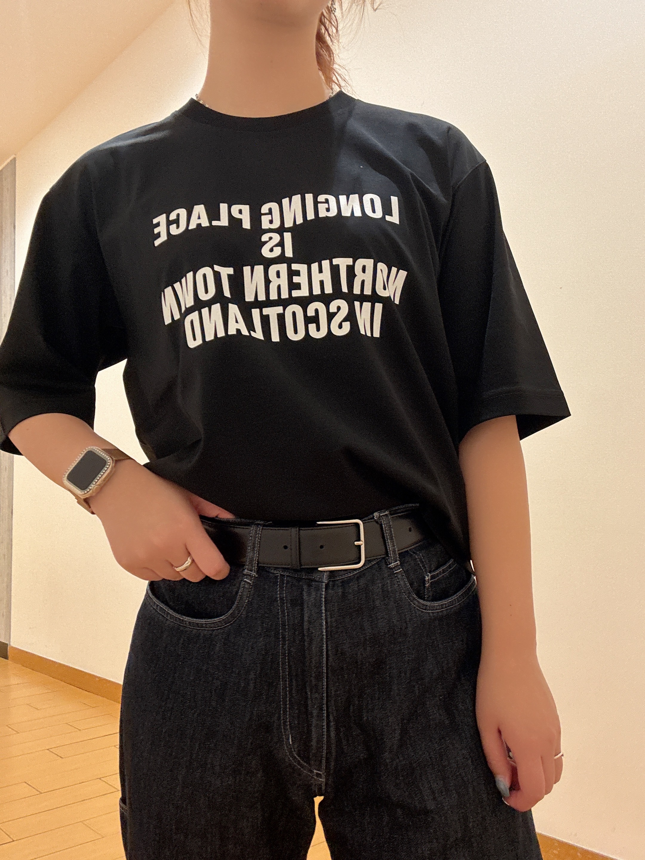 ヒナさんの「TAKEO KIKUCHI｜【BOWLER HAT LABEL】アイスクリアコットン バッククロスピストル 半袖Tシャツ」を使ったコーディネート