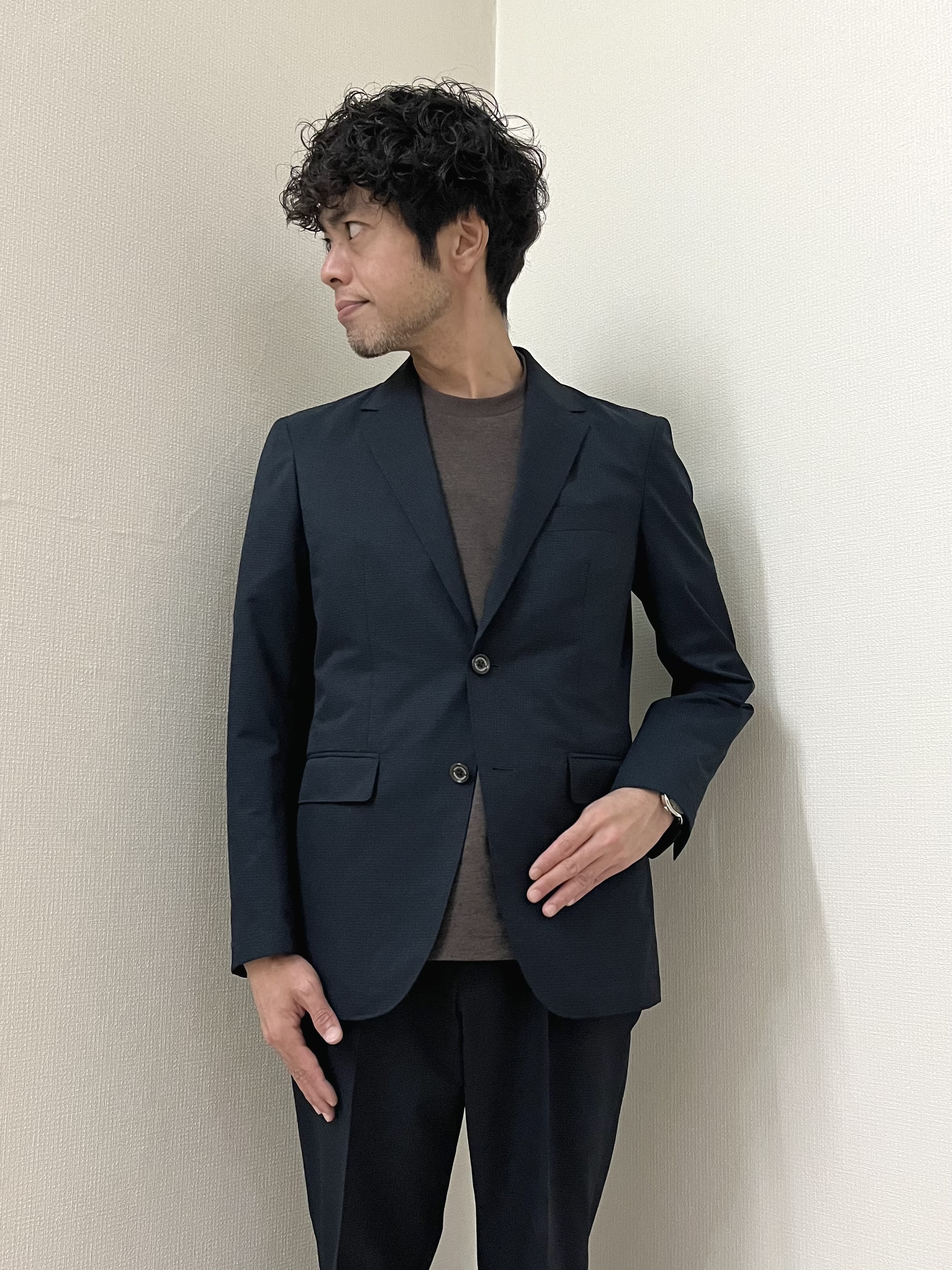 URAさんの「TAKEO KIKUCHI｜【抗菌防臭】COOL DOTS（R）ドビープリント ジャケット」を使ったコーディネート