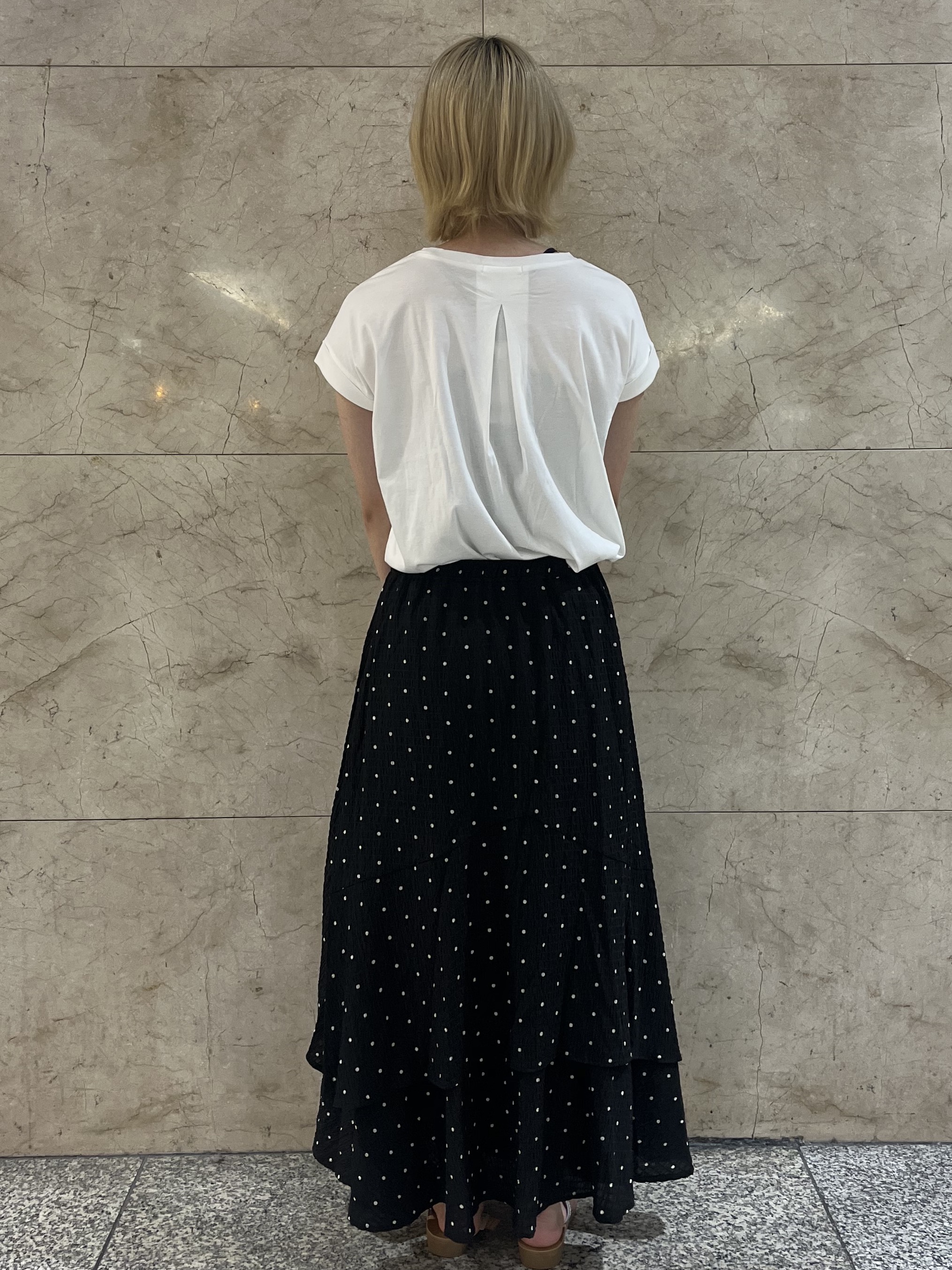 まひるさんの「index｜【接触冷感／UV】ワンポイント刺繍Tシャツ《7col／XS~3L／洗濯機OK》」を使ったコーディネート