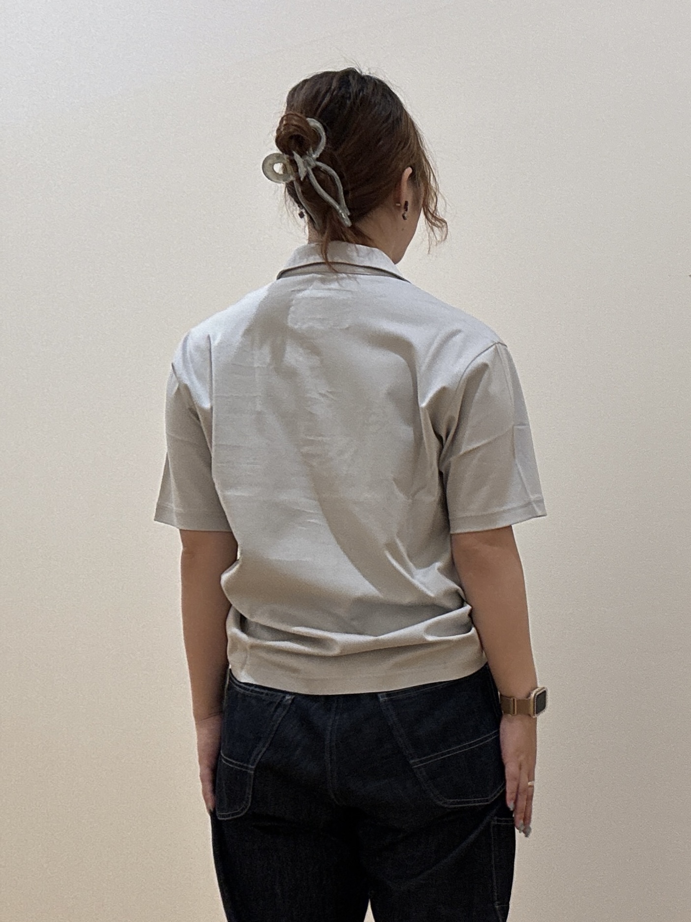 ヒナさんの「TAKEO KIKUCHI｜【接触冷感】アイスクリアコットン ワンポイント ポロシャツ」を使ったコーディネート