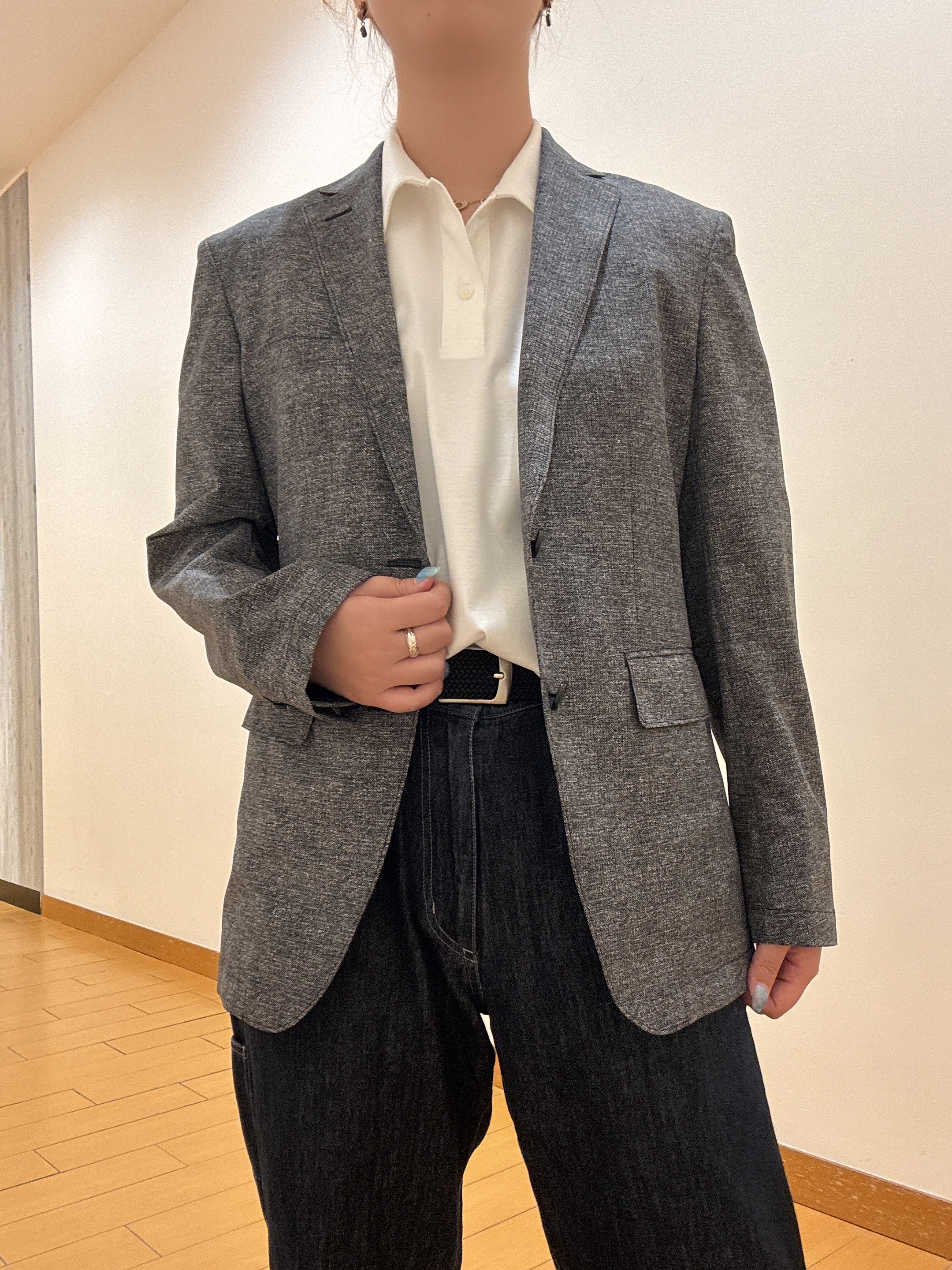 ヒナさんの「TAKEO KIKUCHI｜【接触冷感】アイスクリアコットン ワンポイント ポロシャツ」を使ったコーディネート
