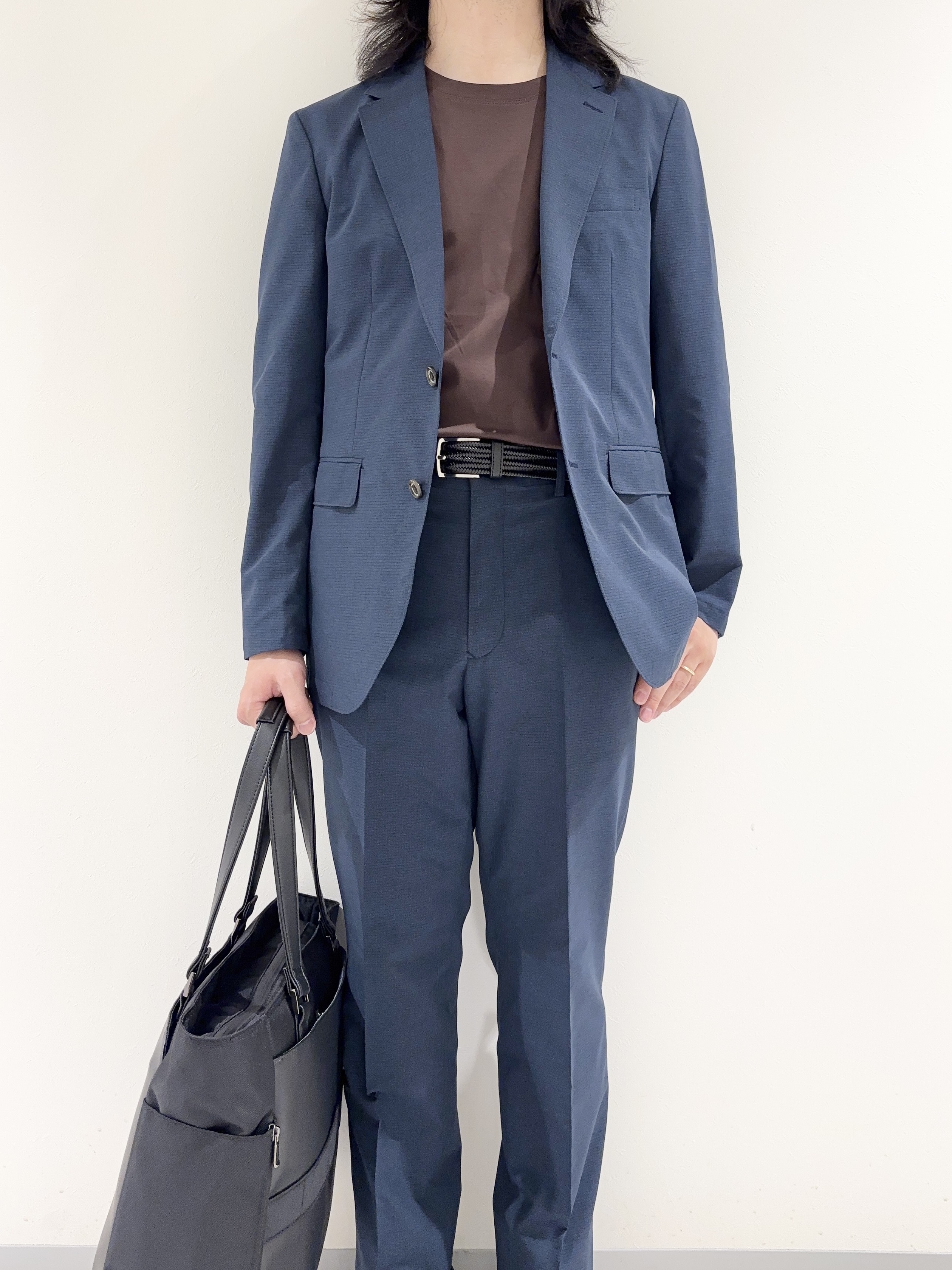 及川さんの「TAKEO KIKUCHI｜【抗菌防臭】COOL DOTS（R）ドビープリント ジャケット」を使ったコーディネート