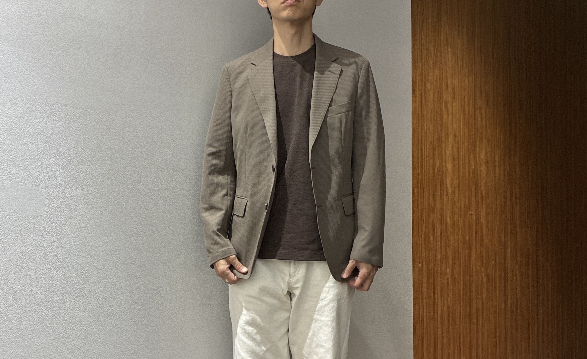わいずみさんの「TAKEO KIKUCHI｜【Begin5月号掲載/通気性】トリコットサッカー ジャケット」を使ったコーディネート