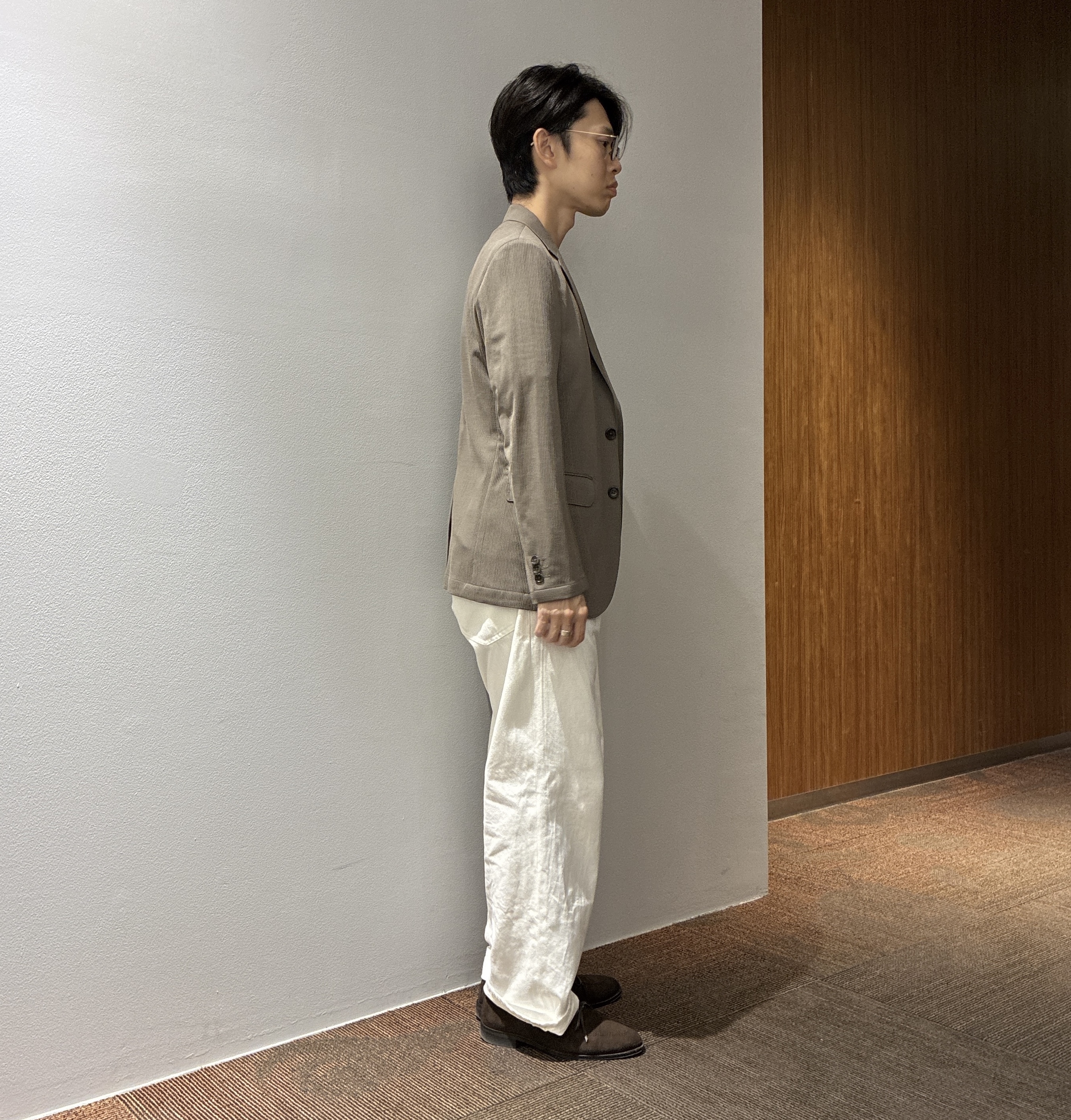 わいずみさんの「TAKEO KIKUCHI｜【Begin5月号掲載/通気性】トリコットサッカー ジャケット」を使ったコーディネート