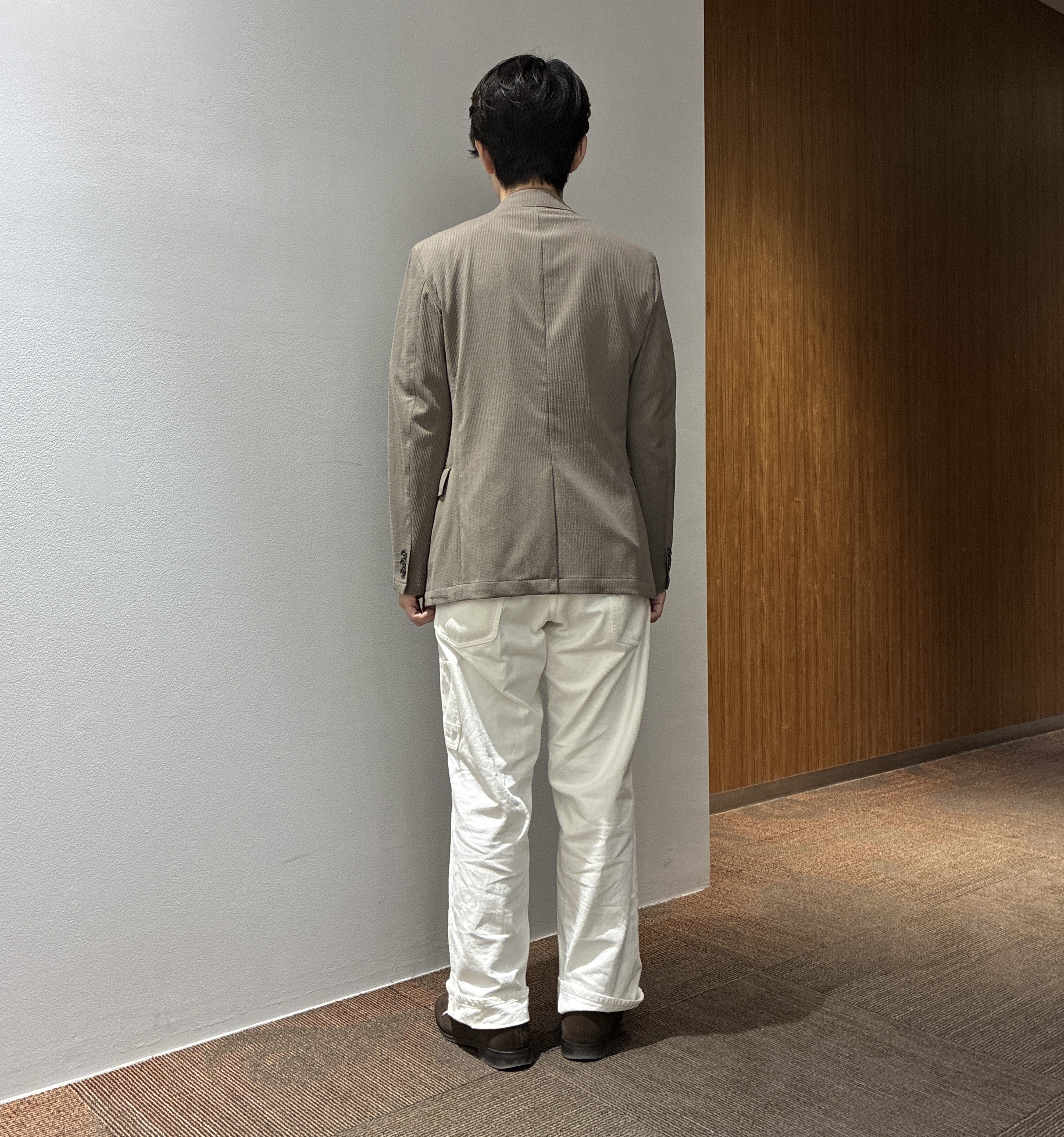 わいずみさんの「TAKEO KIKUCHI｜【Begin5月号掲載/通気性】トリコットサッカー ジャケット」を使ったコーディネート