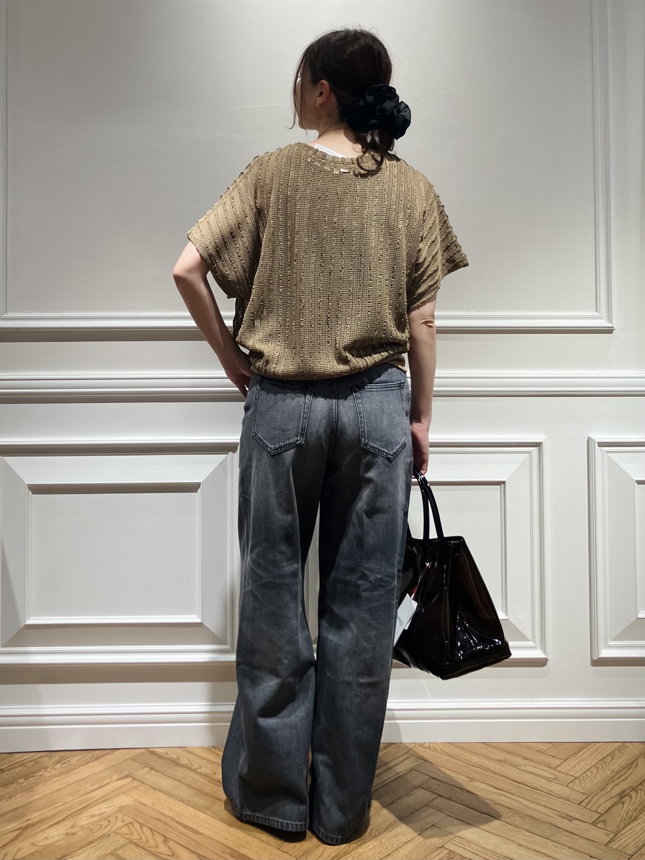 TSUKUIさんの「DRESSTERIOR｜【体型カバー/日除け】ドルマンスリーブ シアーメッシュプルオーバー」を使ったコーディネート
